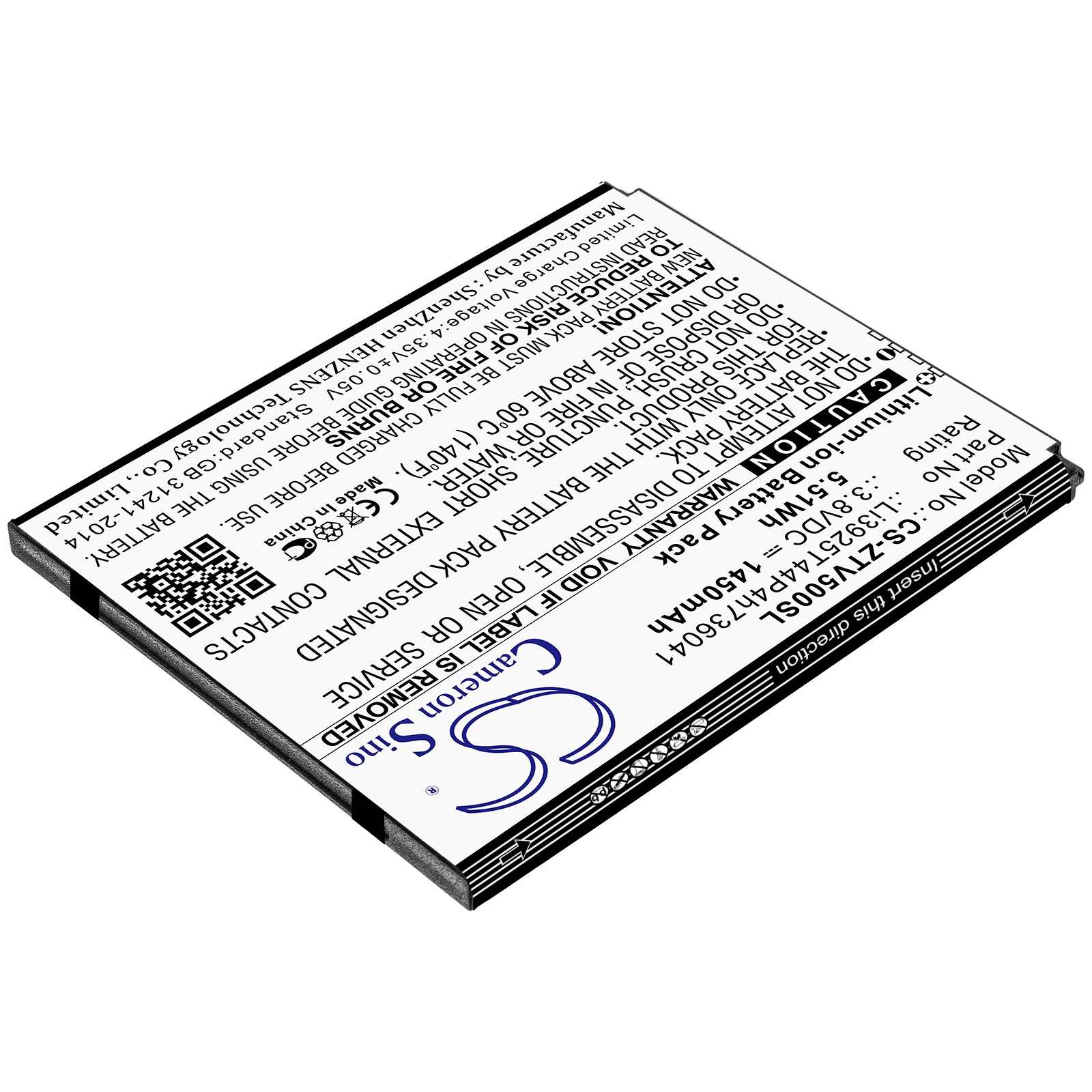Batteri for SmartPhone, Mobil for ZTE Blade Vantage, Blade Vantage 5, VZW-Z839PP og andre.