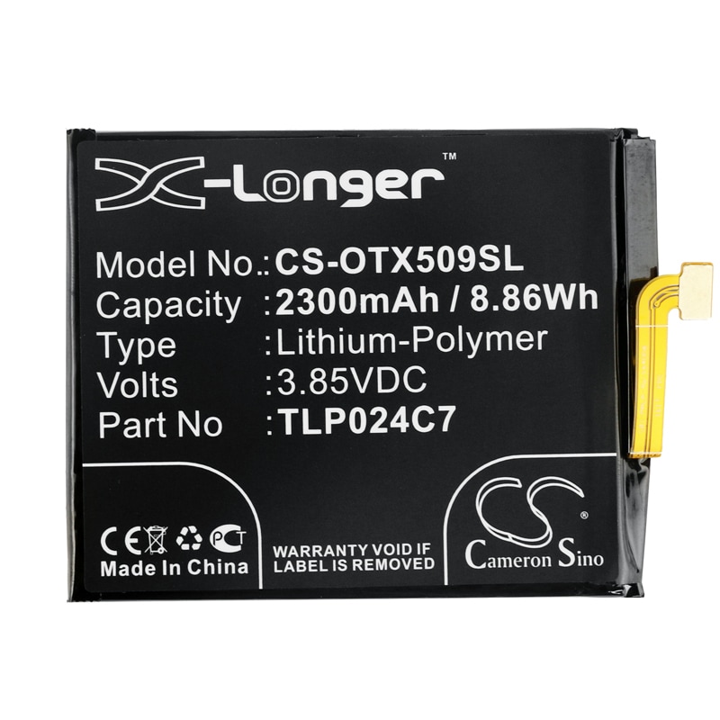 Batteri for SmartPhone, Mobil for Alcatel 1X, 1X LTE, 1X Dual SIM og andre.