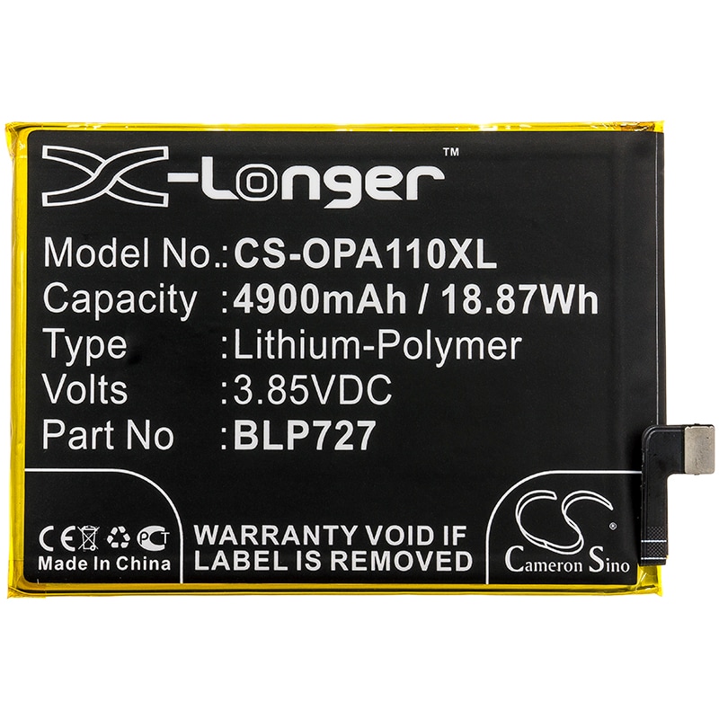 Batteri for smarttelefon, mobil for OPPO A11x, PCHT00, PCHM00