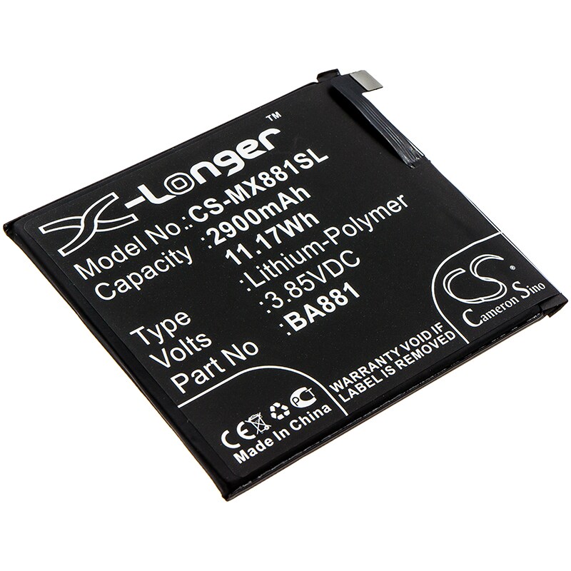 Batteri for SmartPhone, Mobil for Meizu 15, 15 Dual SIM, 15 Dual SIM TD-LTE og andre.