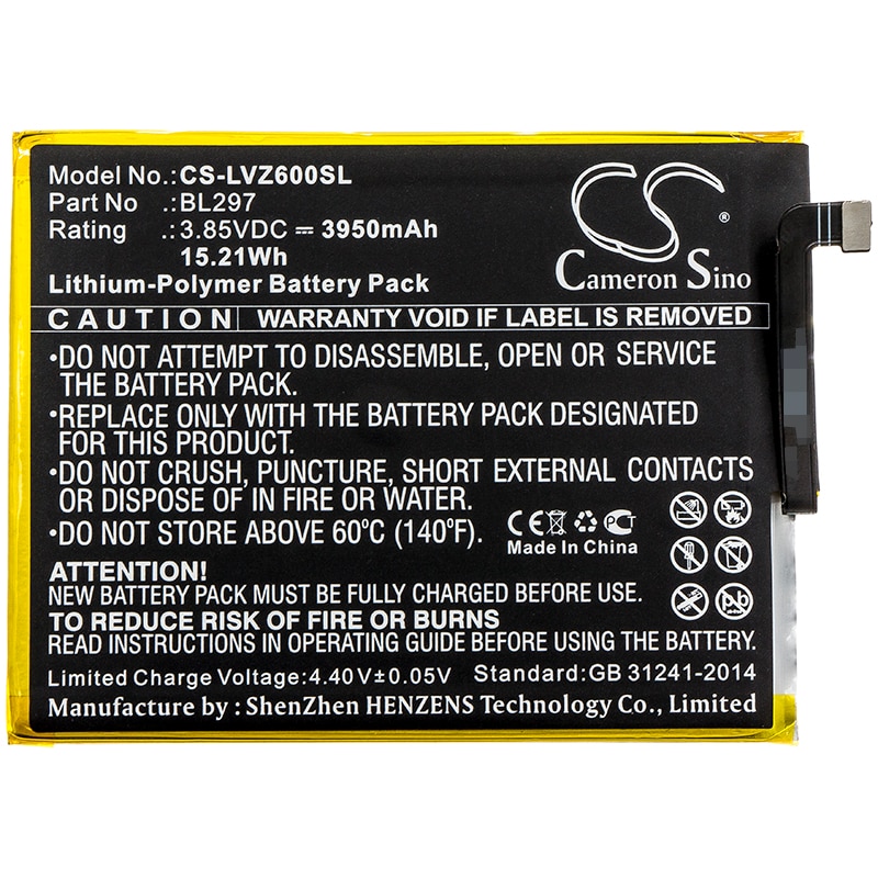 Batteri for SmartPhone, Mobil for Lenovo Z6 Youth, Z6 Lite