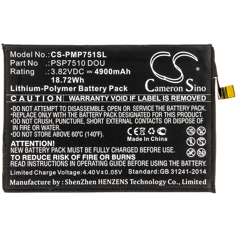 Batteri for smarttelefon, mobil for Prestigio PSP7510 DOU, Muze C7 Duo