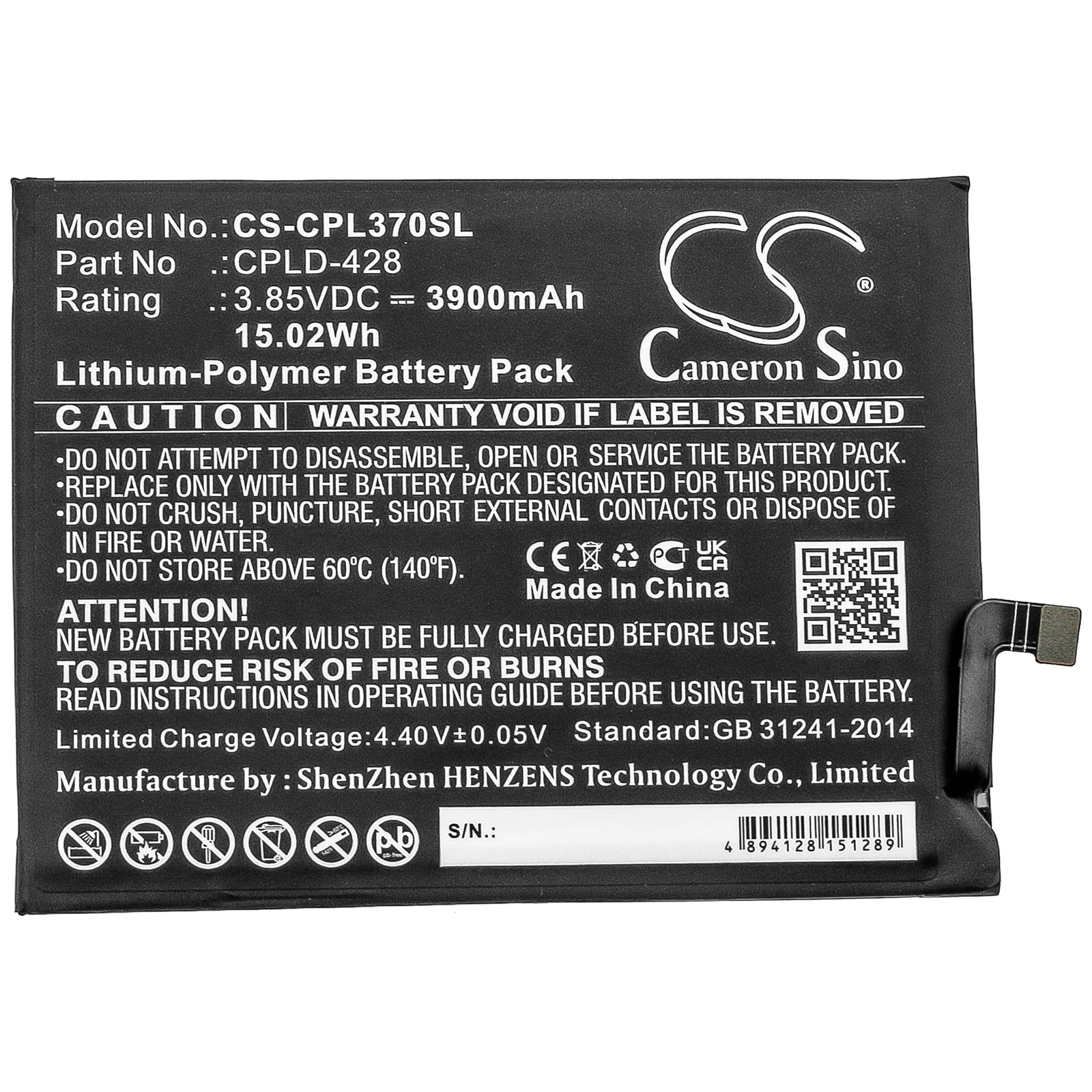 Batteri for SmartPhone, Mobil for Coolpad Legacy, CP3705AS