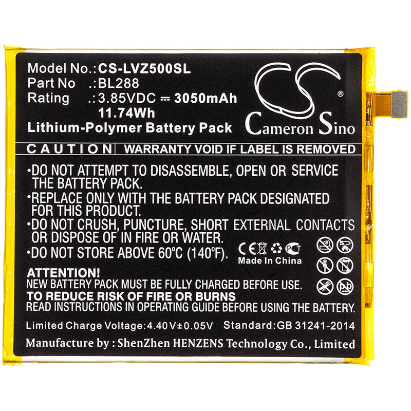 Batteri for SmartPhone, Mobil for Lenovo Zuk Z5, L78011, L78012