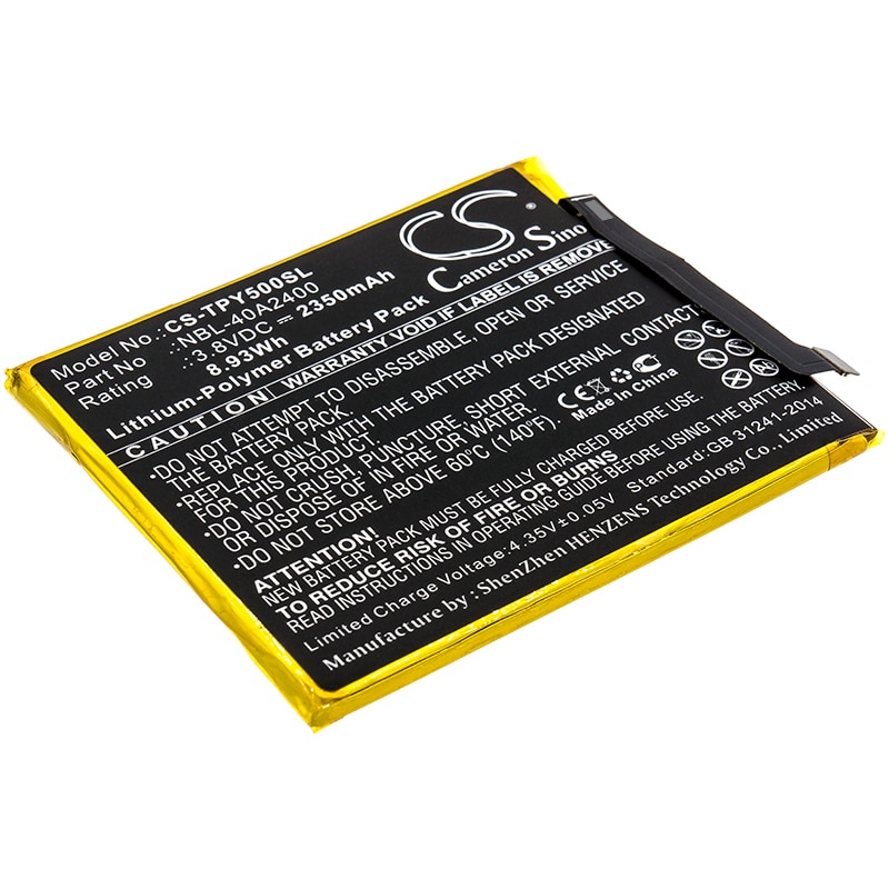 Batteri for SmartPhone, Mobil for Neffos Y5s Dual SIM, Y5s Dual SIM LTE AM, TP804C og andre.