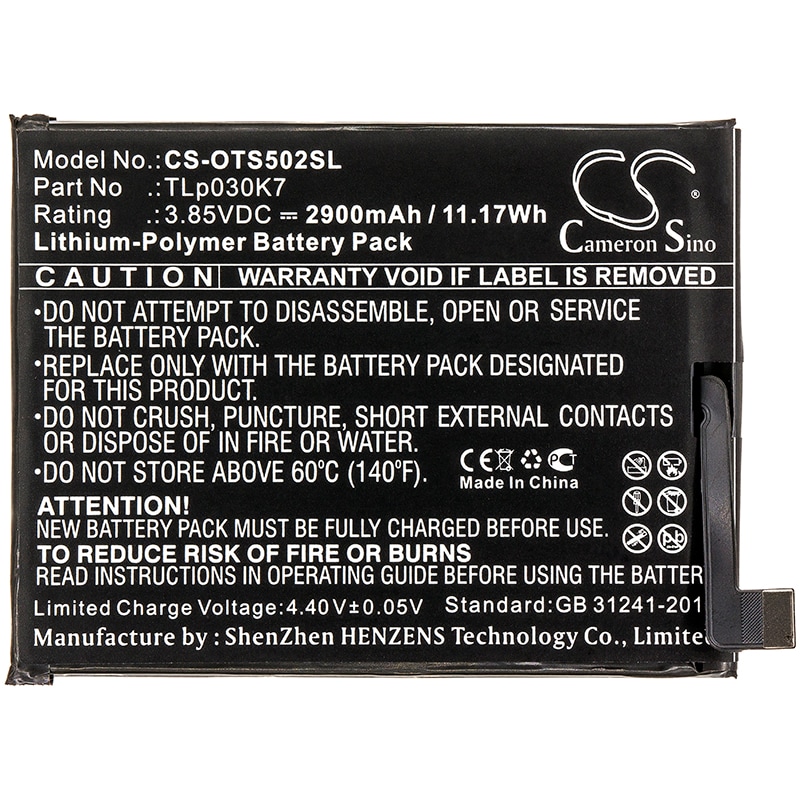 Batteri for SmartPhone, Mobil for Alcatel 1S, OT-5024D