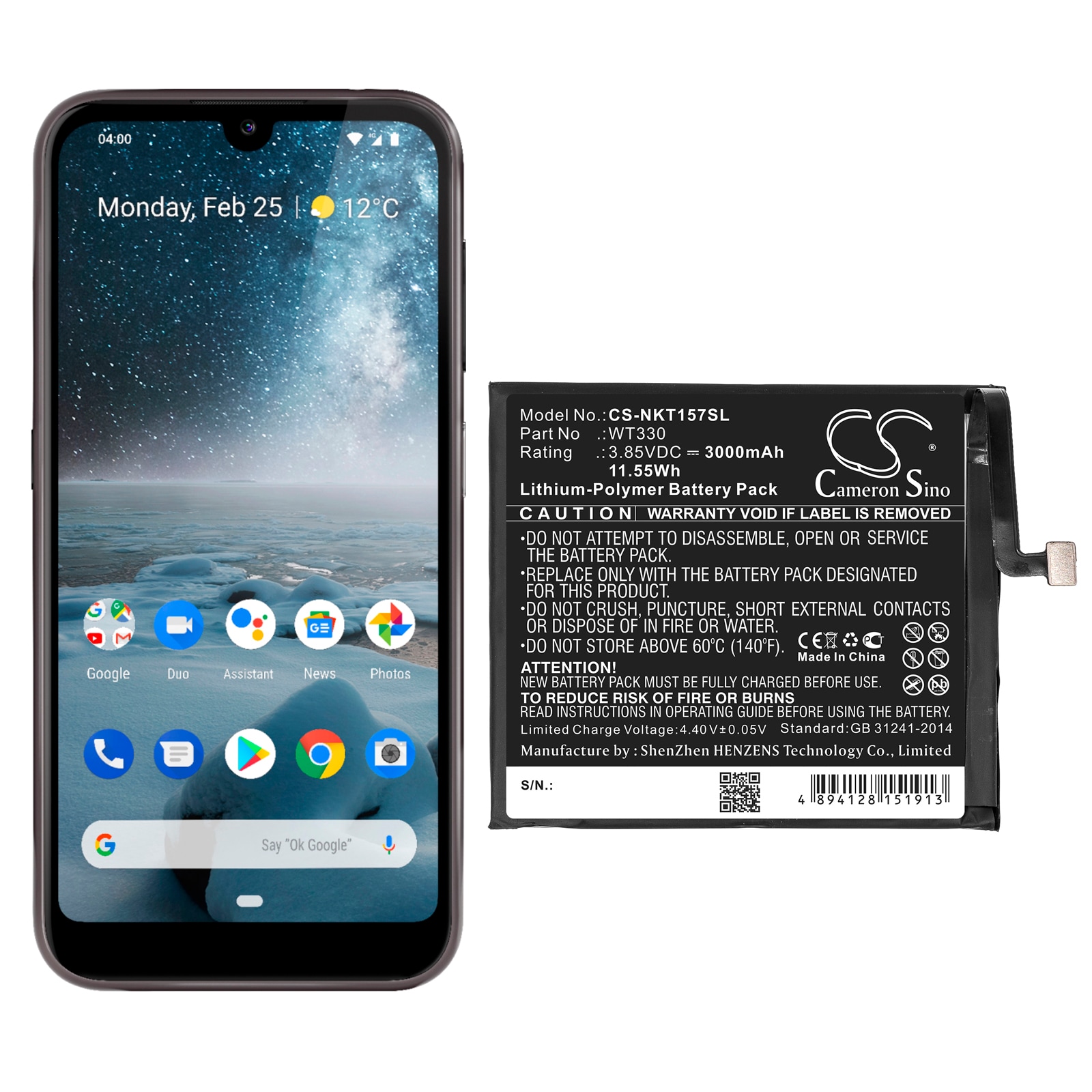 Batteri for SmartPhone, Mobil for Nokia 4.2, TA-1150, TA-1157