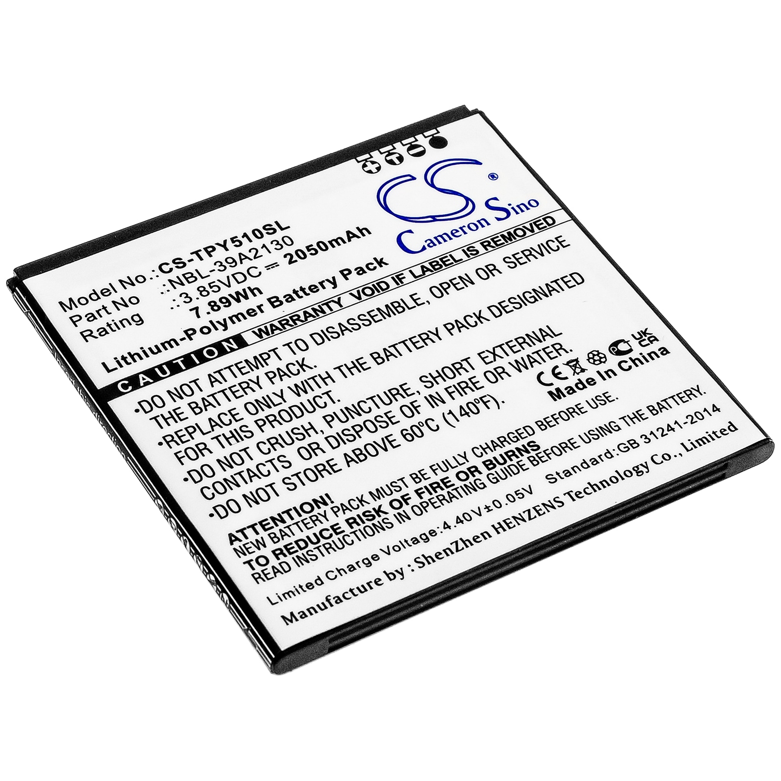 Batteri for smarttelefon, mobil for Neffos Y5, TP802A-3, TP802A