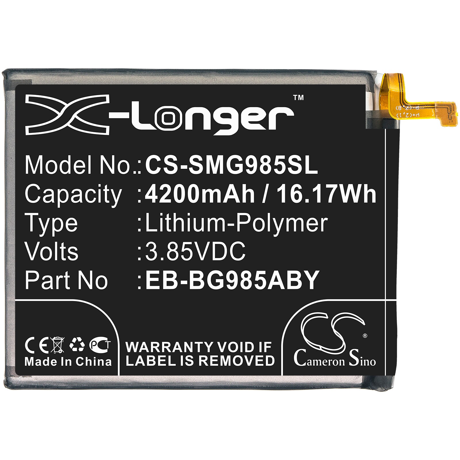 Batteri for SmartPhone, Mobil for Samsung Galaxy S20 Plus, SM-G985F SM-G986B og andre.