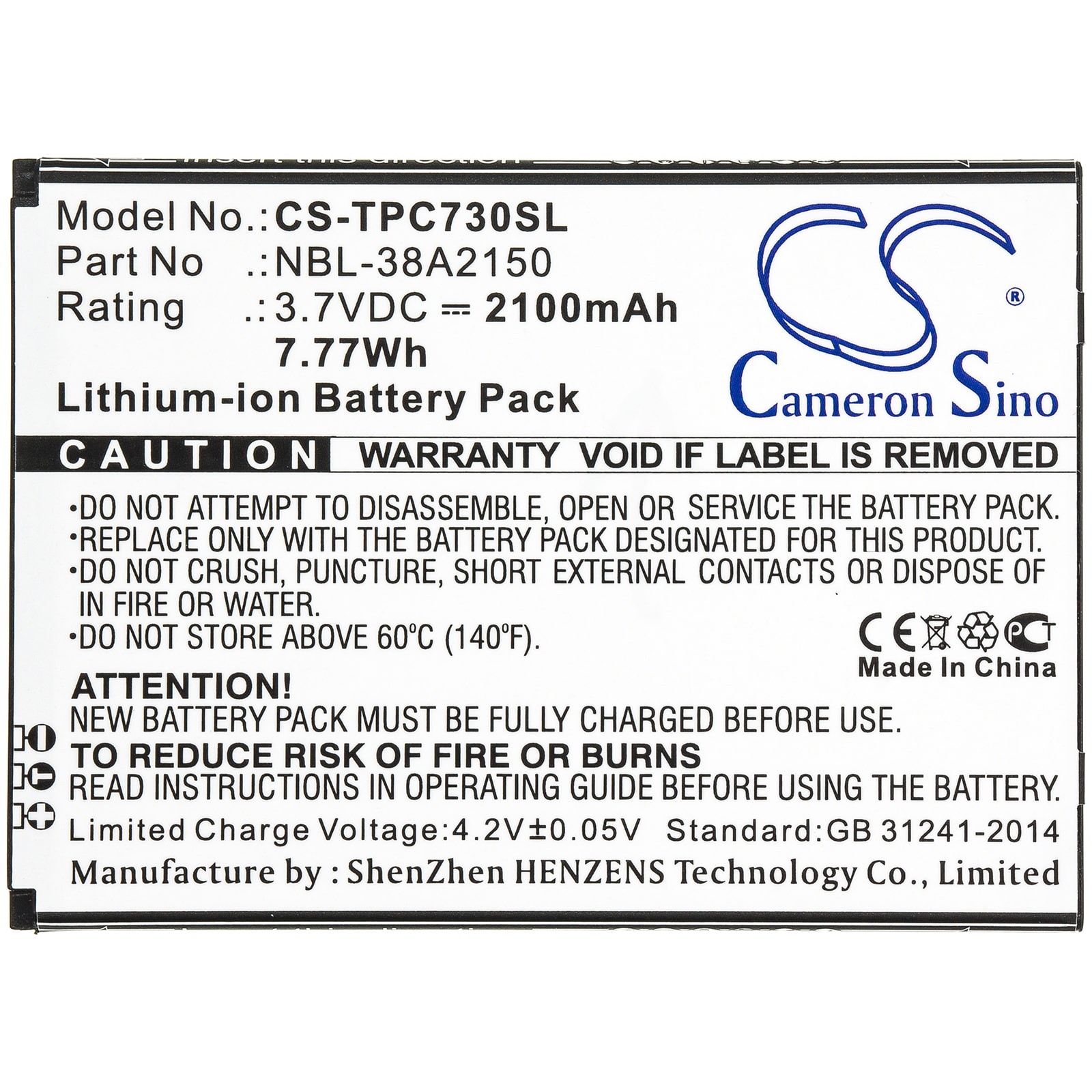 Batteri for smarttelefon, mobil for Neffos C7 Lite, TP7041A