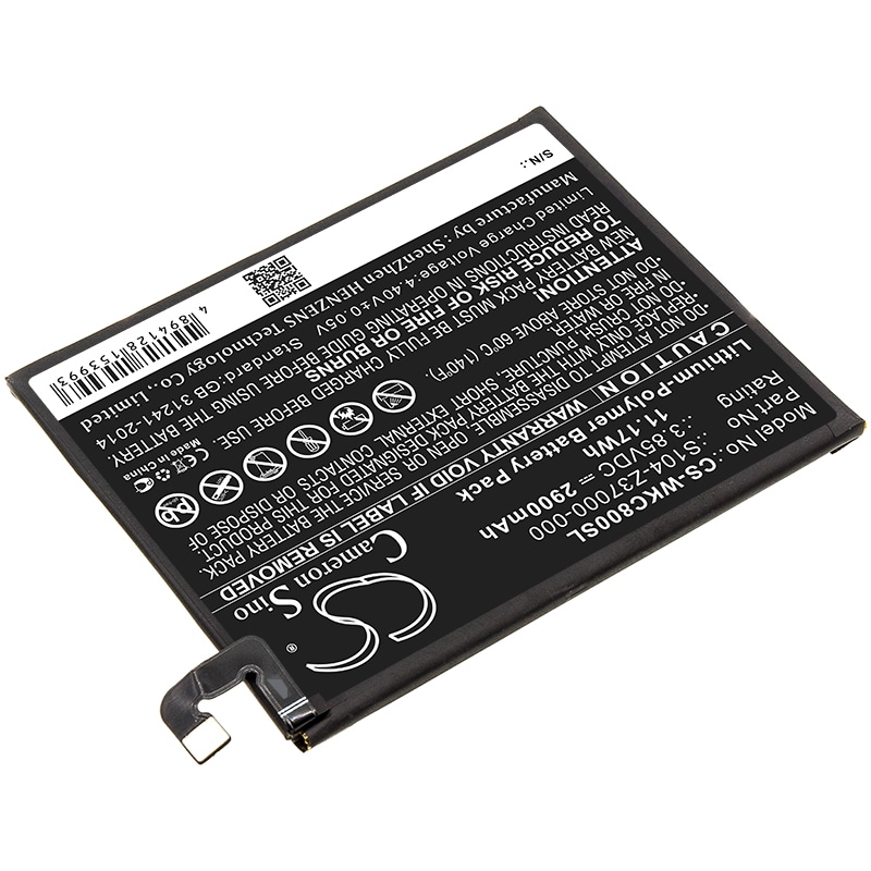 Batteri for SmartPhone, Mobil for Wiko View 2, View 2 Pro, C800AE og andre.