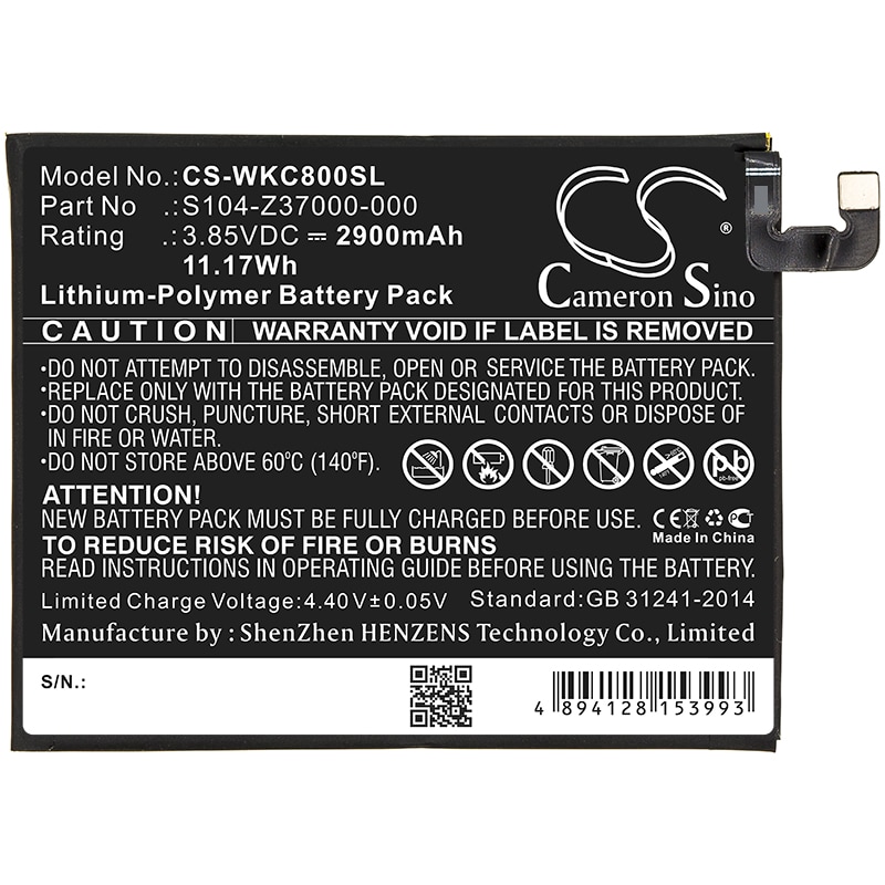 Batteri for SmartPhone, Mobil for Wiko View 2, View 2 Pro, C800AE og andre.