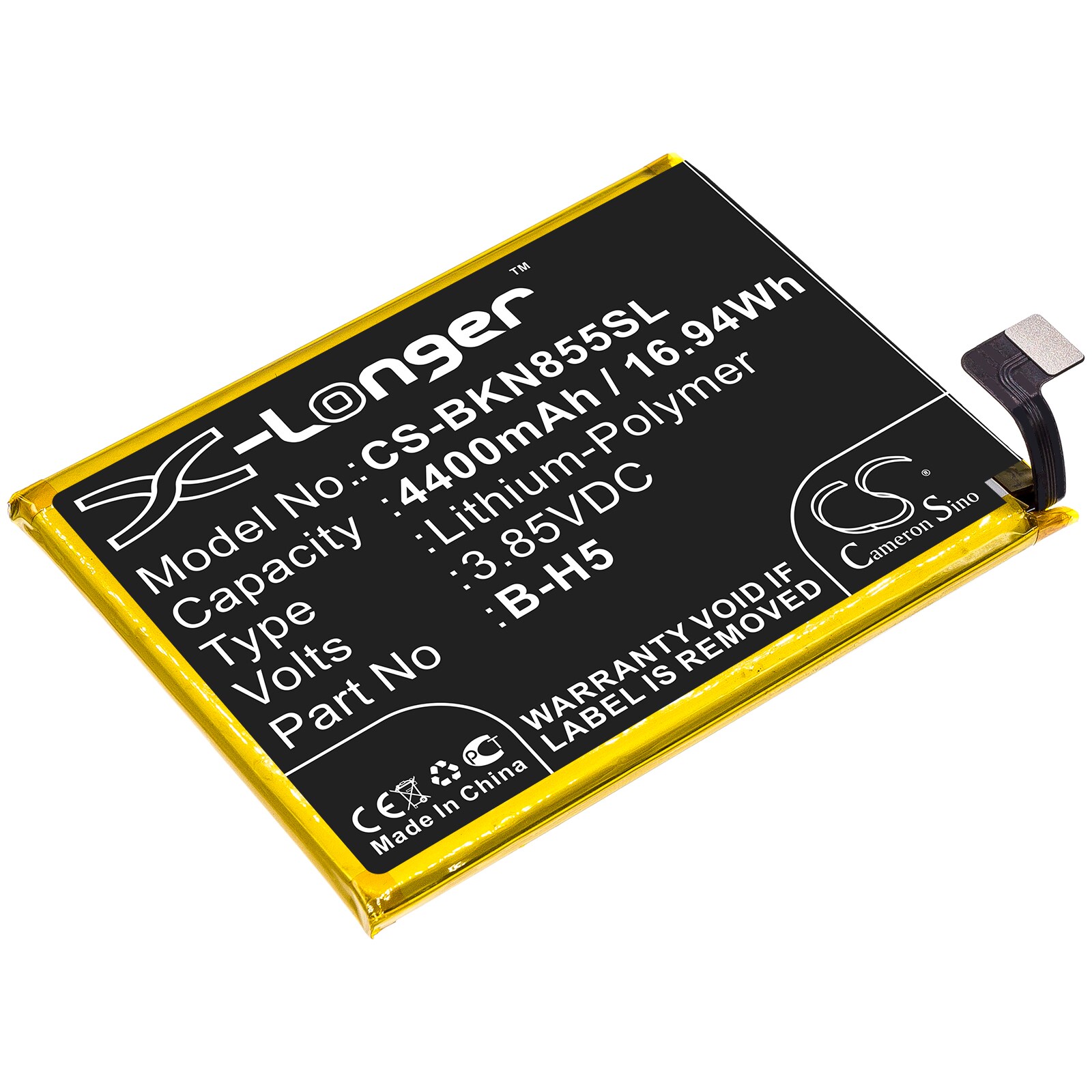 Batteri til smarttelefon, mobil for VIVO iQOO Neo 855S Racing, V1936TL, V1936L