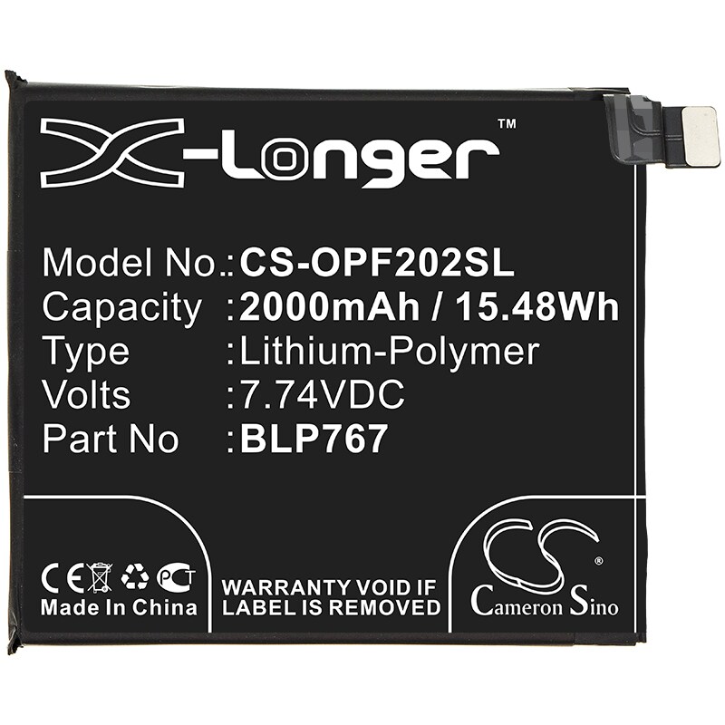 Batteri for SmartPhone, Mobil for OPPO Find X2 Pro, Find X2 Pro 5G, CPH2025 og andre.