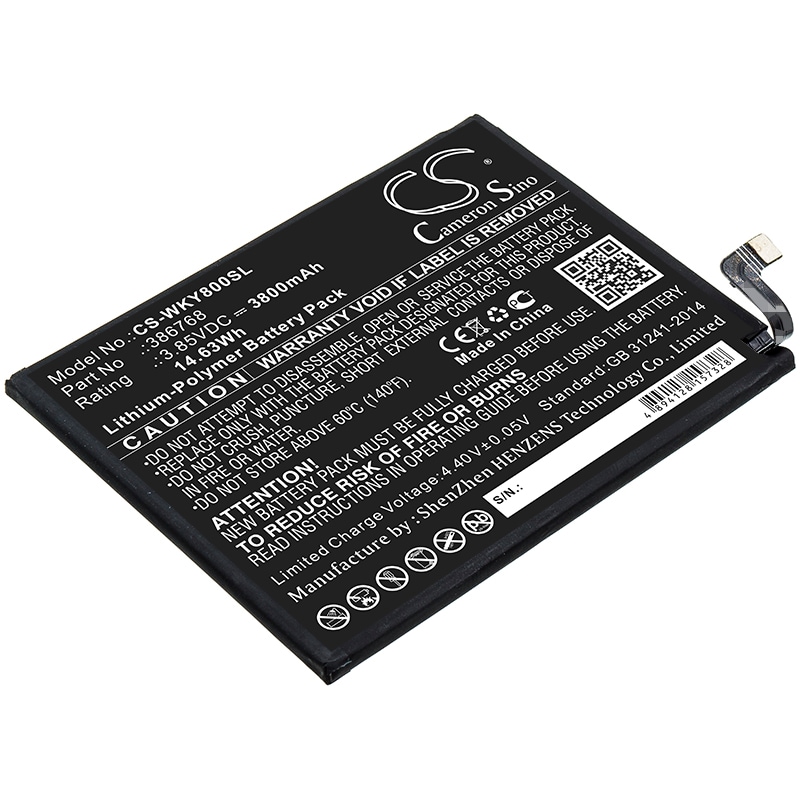 Batteri for smarttelefon, mobil for Wiko Y80, W-V720
