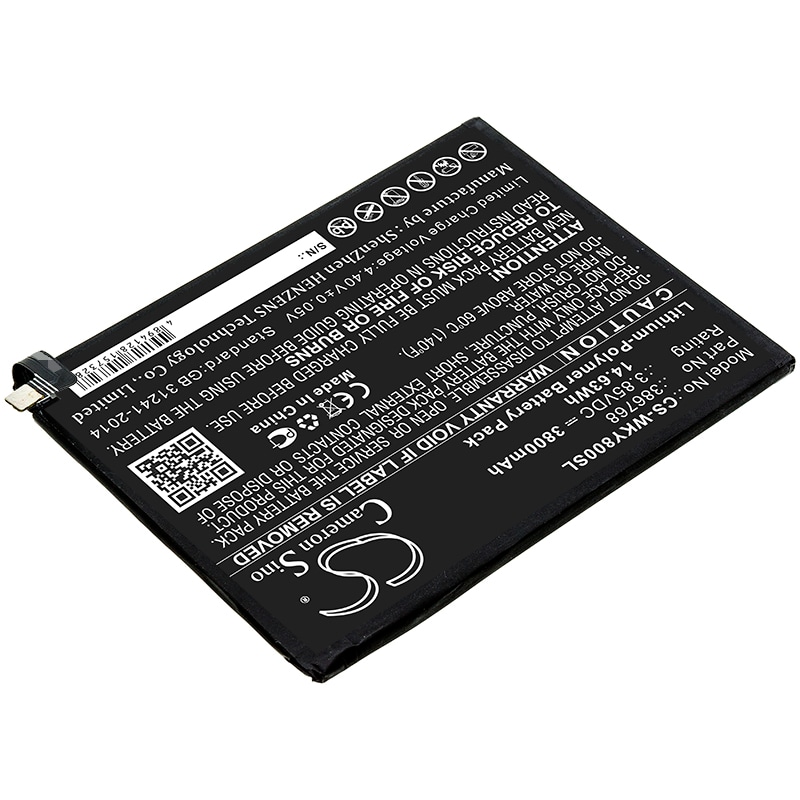 Batteri for smarttelefon, mobil for Wiko Y80, W-V720