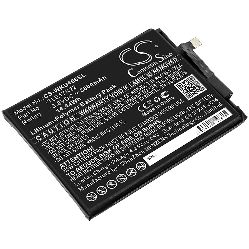Batteri for smarttelefon, mobil for Wiko U Feel Go, P4661AN