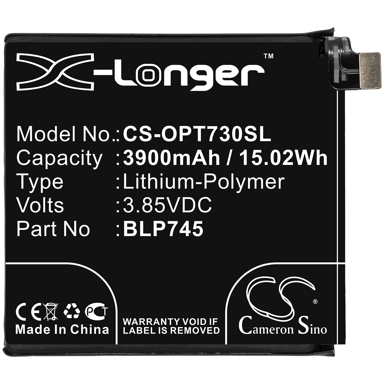 Batteri for SmartPhone, mobil for $ 0000041t 7T Pro, 7T Pro 5G, HD1910 HD1911 HD1913 og andre.