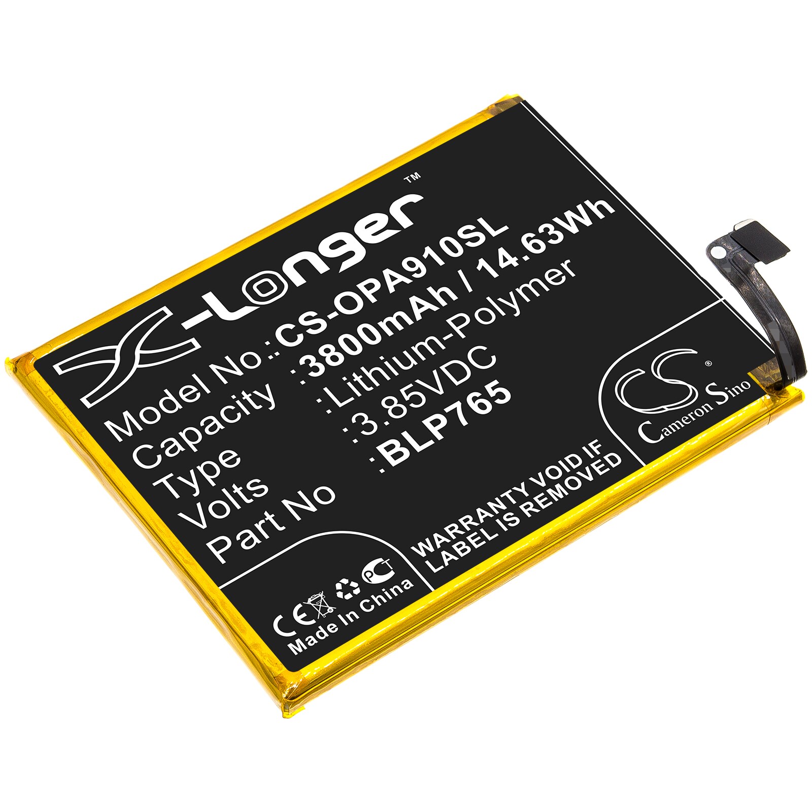 Batteri for SmartPhone, Mobil for OPPO A91, PCPM00, F15 2020 og andre.