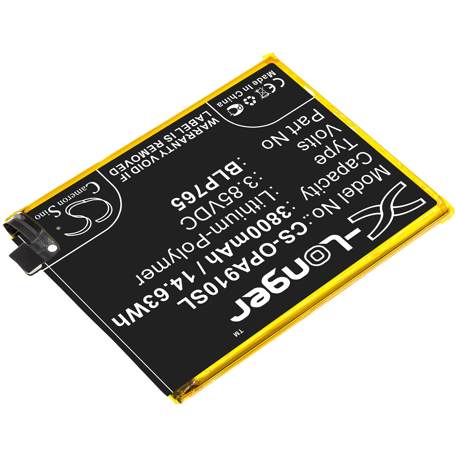 Batteri for SmartPhone, Mobil for OPPO A91, PCPM00, F15 2020 og andre.