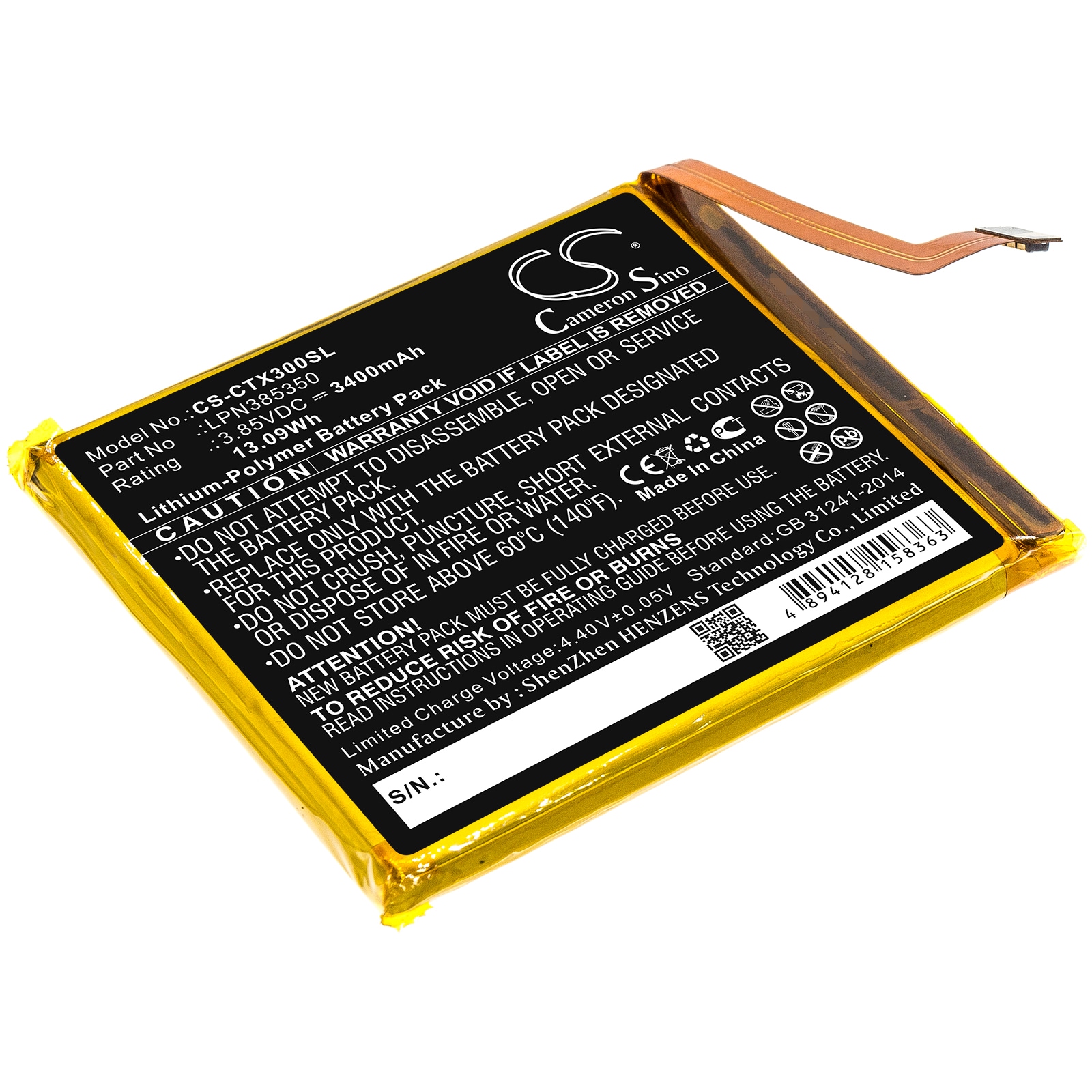Batteri til SmartPhone, mobil til Crosscall Trekker X3, Core-X3, Action-X3 osv.