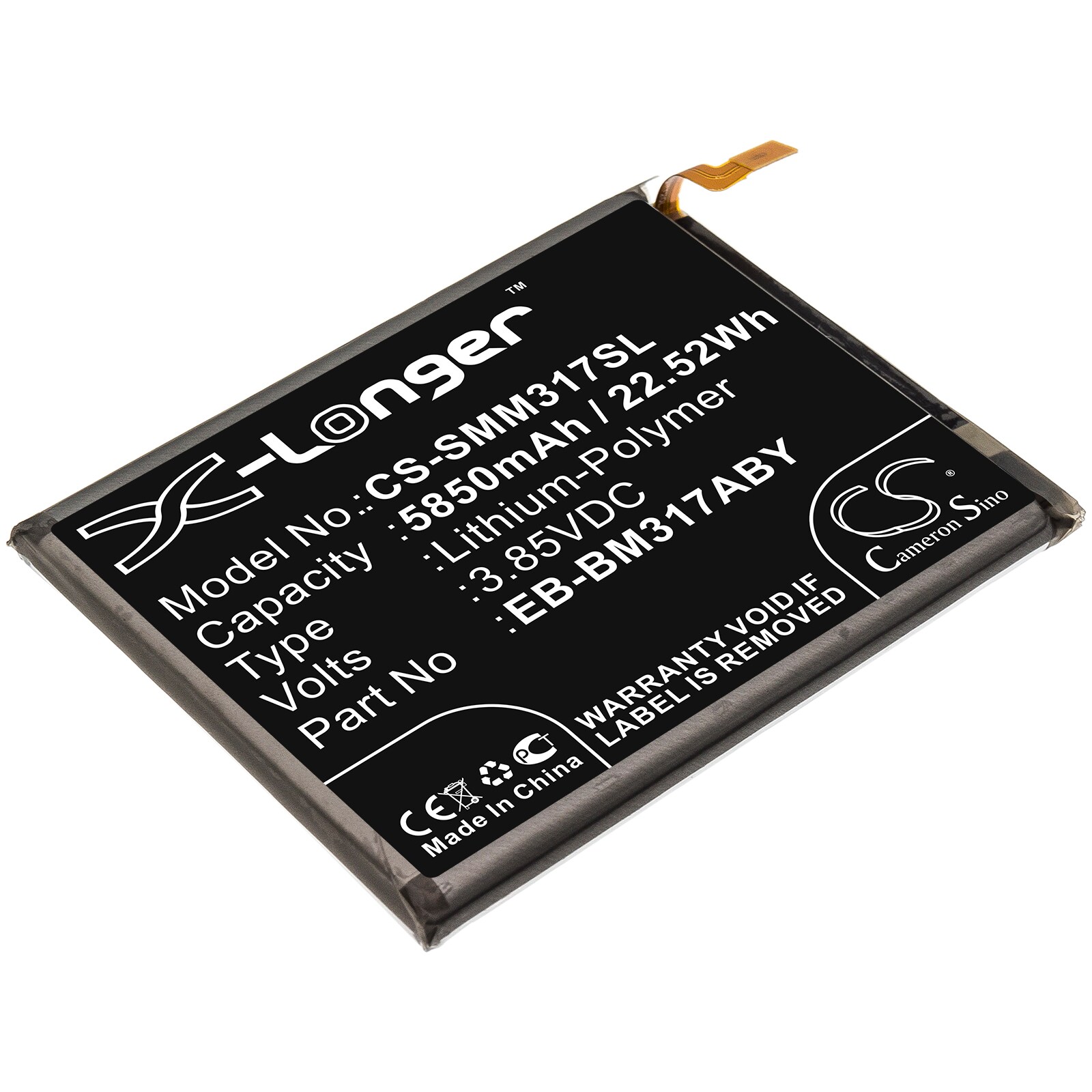 Batteri for SmartPhone, Mobil for Samsung Galaxy M31, Galaxy M31s, SM-M317F og andre.