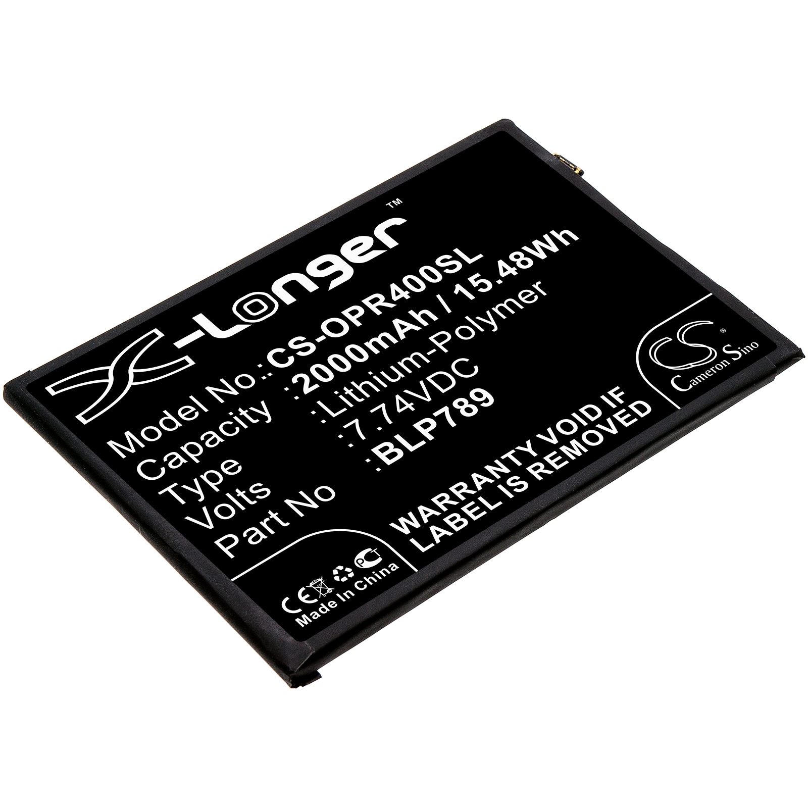 Batteri for SmartPhone, Mobil for OPPO Reno 4 5G, PDPM00, PDPT00 og andre.
