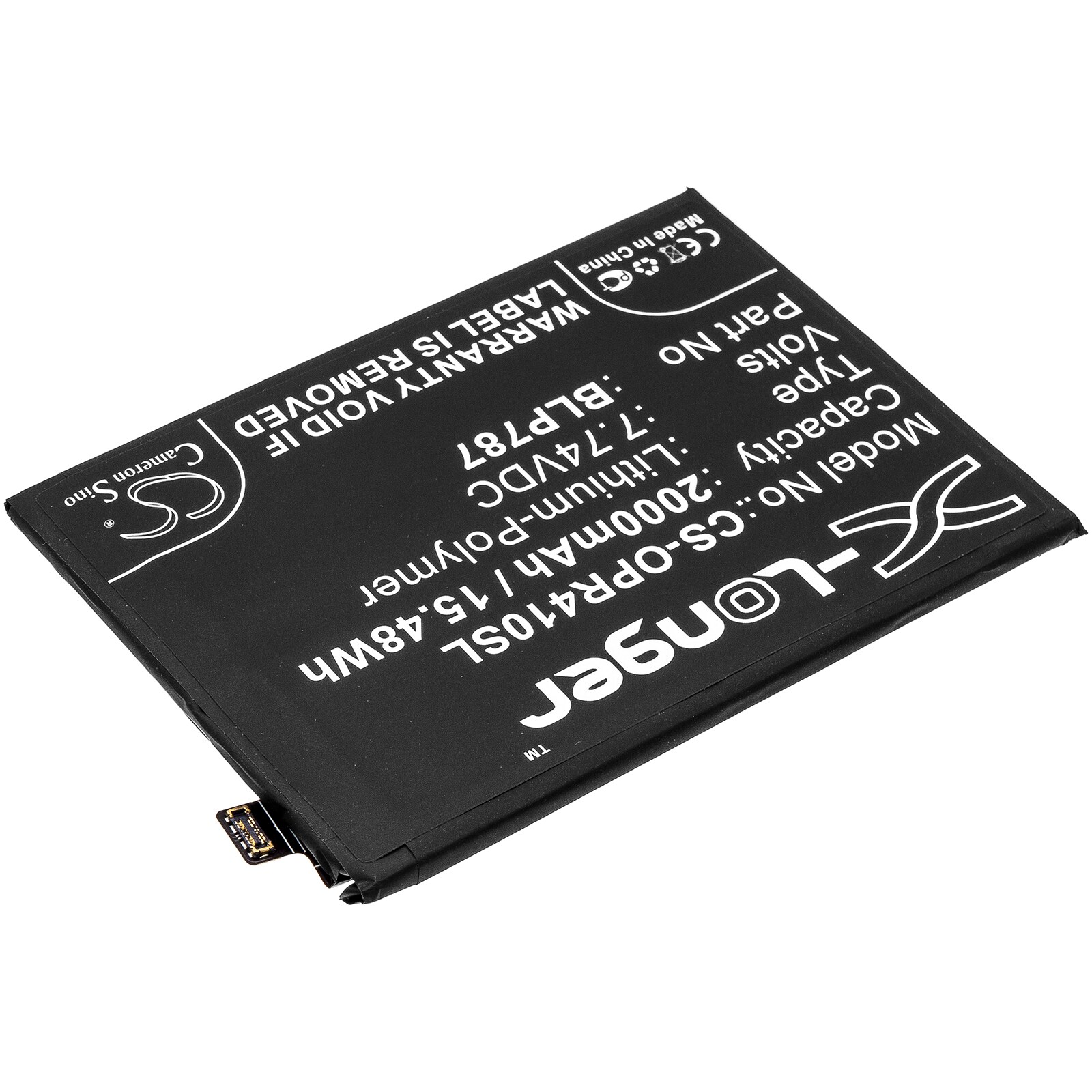 Batteri for smarttelefon, mobil for OPPO Reno4 Pro 4G, CPH2109