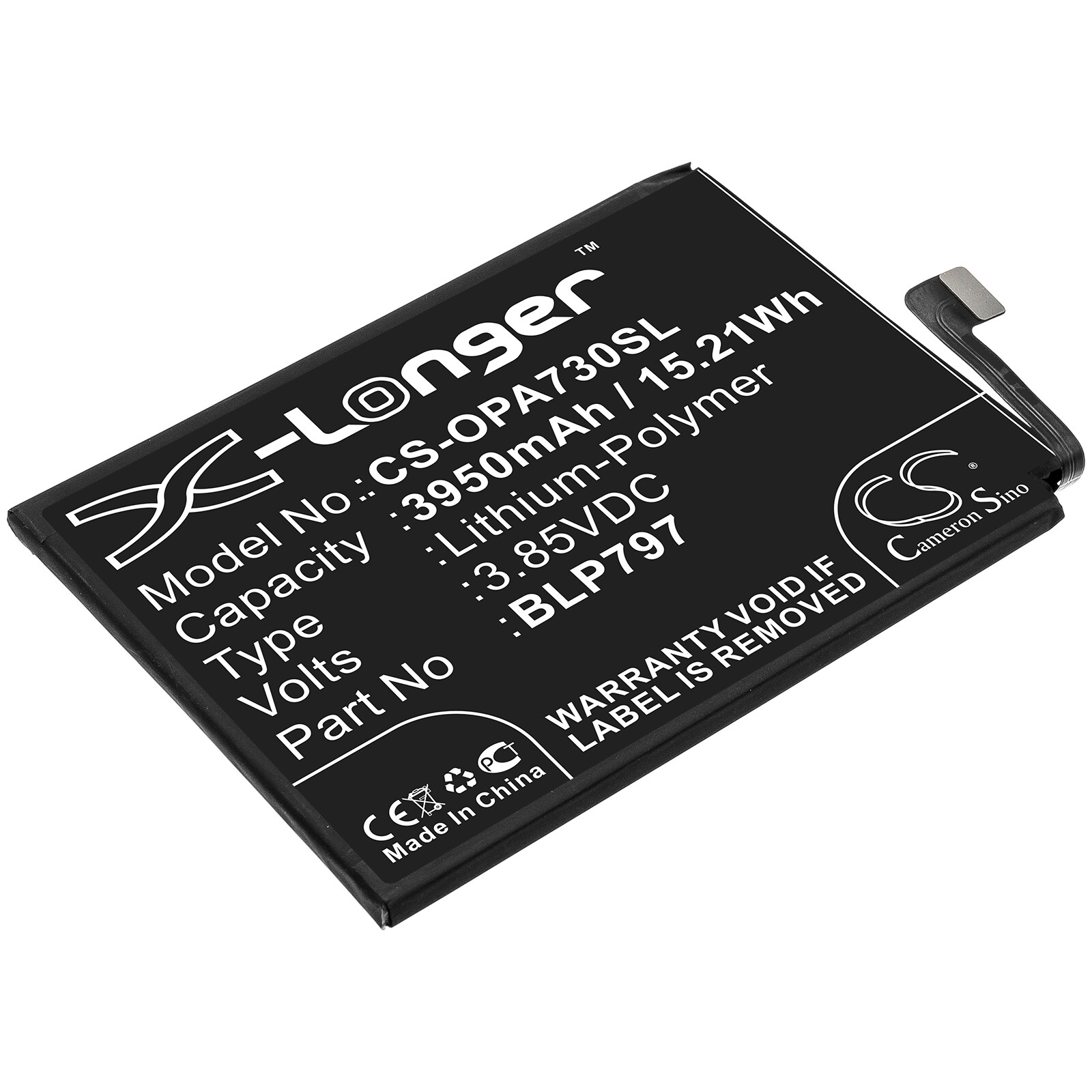 Batteri for SmartPhone, Mobil for OPPO A72 5G, A73 5G, CPH2161 og andre.
