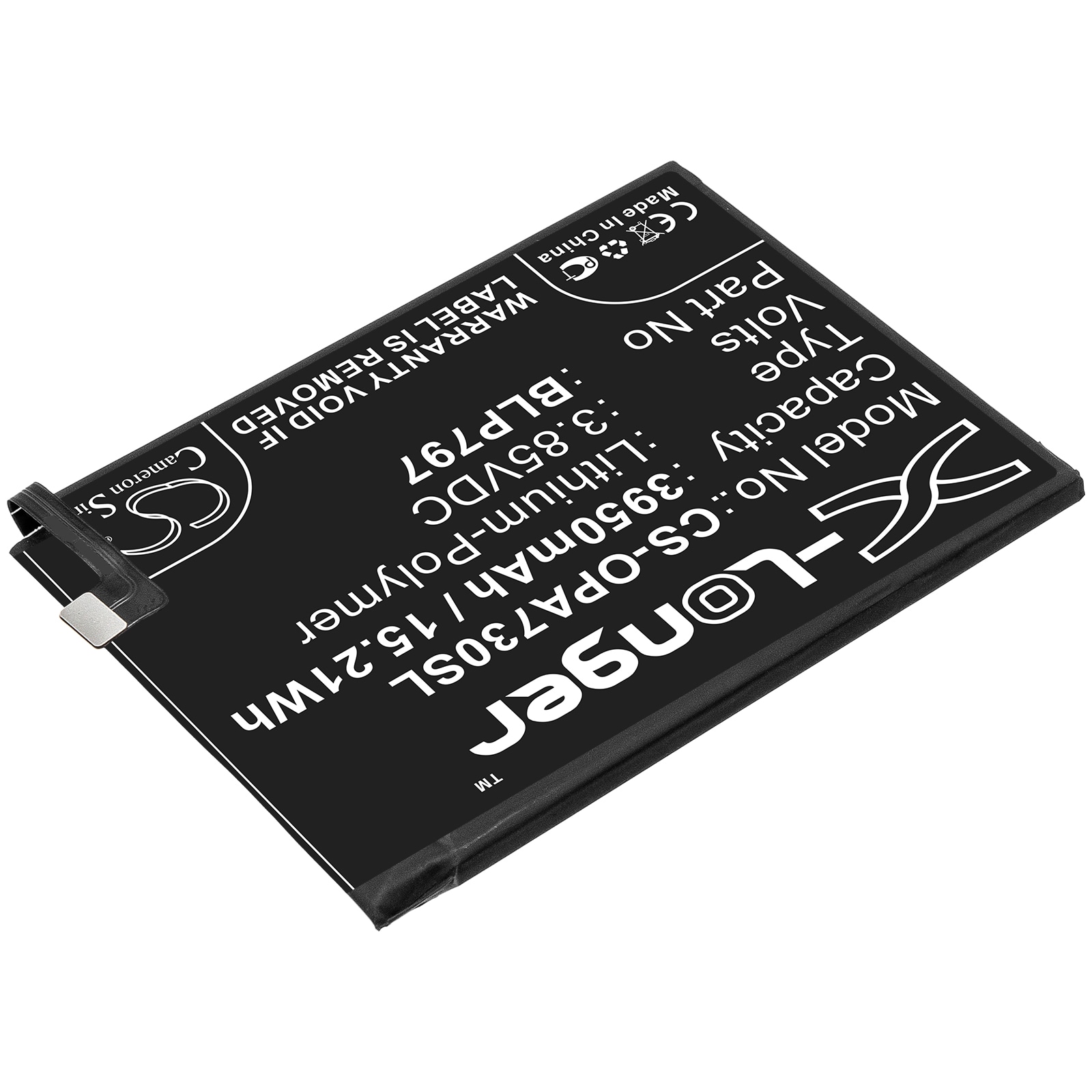 Batteri for SmartPhone, Mobil for OPPO A72 5G, A73 5G, CPH2161 og andre.