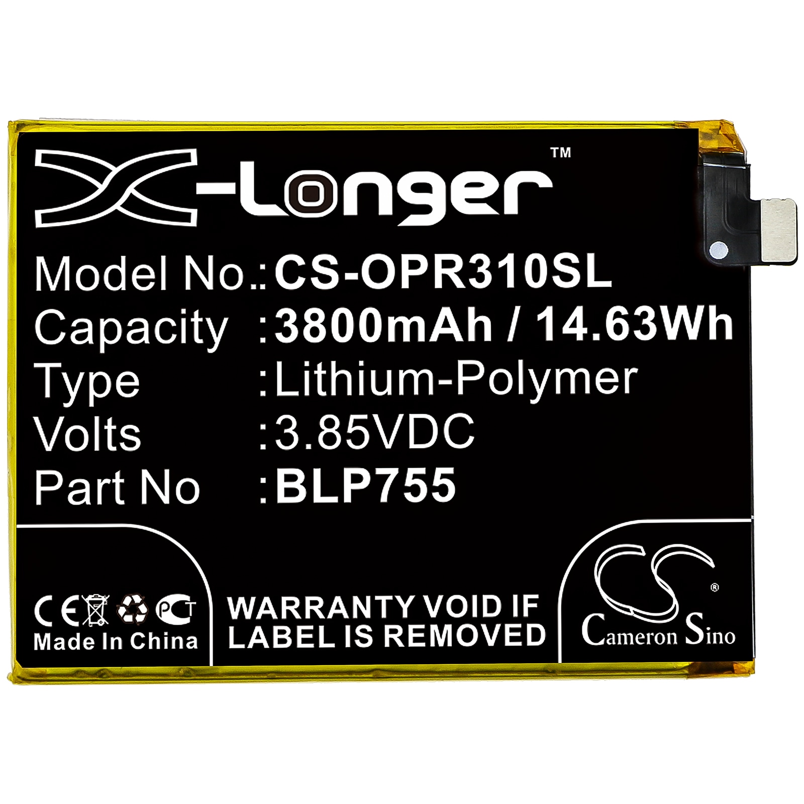 Batteri for SmartPhone, Mobil for OPPO Reno 3 5G, Reno 3 5G Aura, PCLM50 og andre.