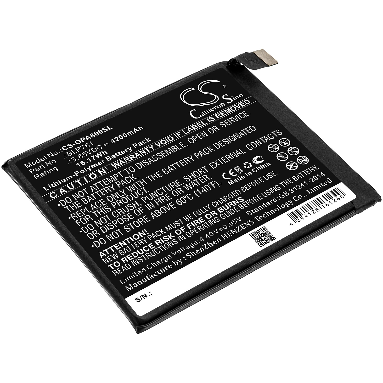 Batteri for SmartPhone, Mobil for Oneplus 8 5G, N20190, IN2010 og andre.