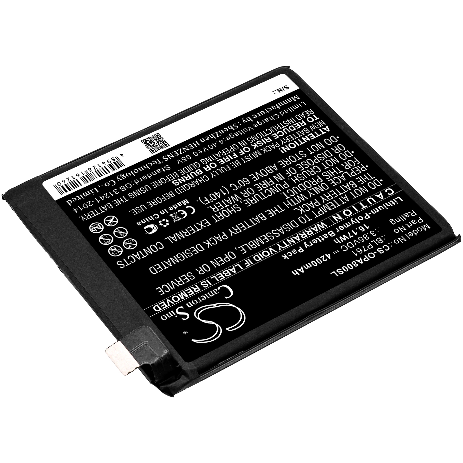 Batteri for SmartPhone, Mobil for Oneplus 8 5G, N20190, IN2010 og andre.