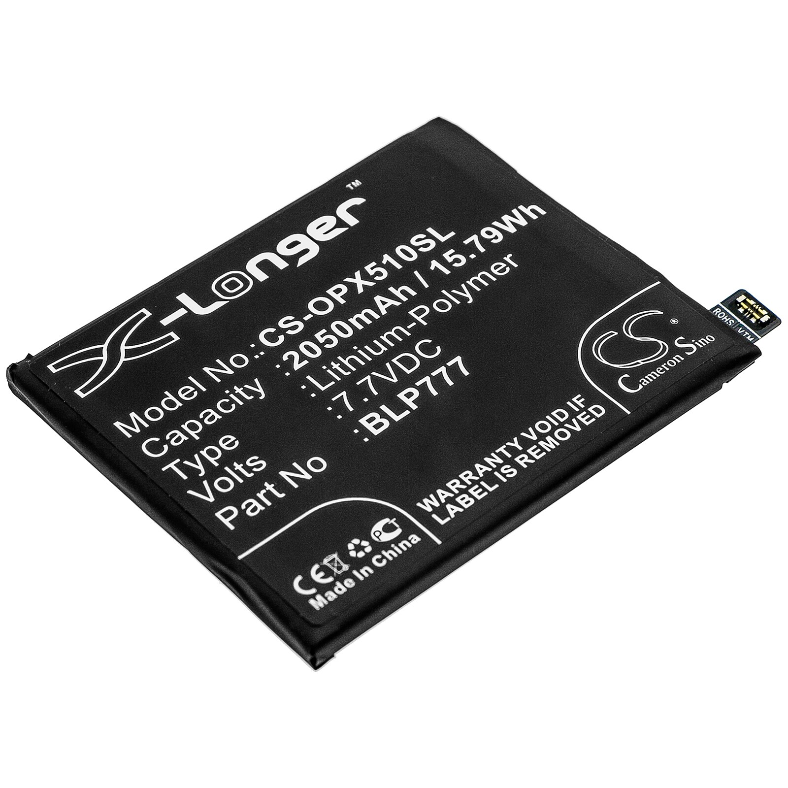 Batteri for smarttelefon, mobil for OPPO Realme X50 Pro 5G, RMX2072