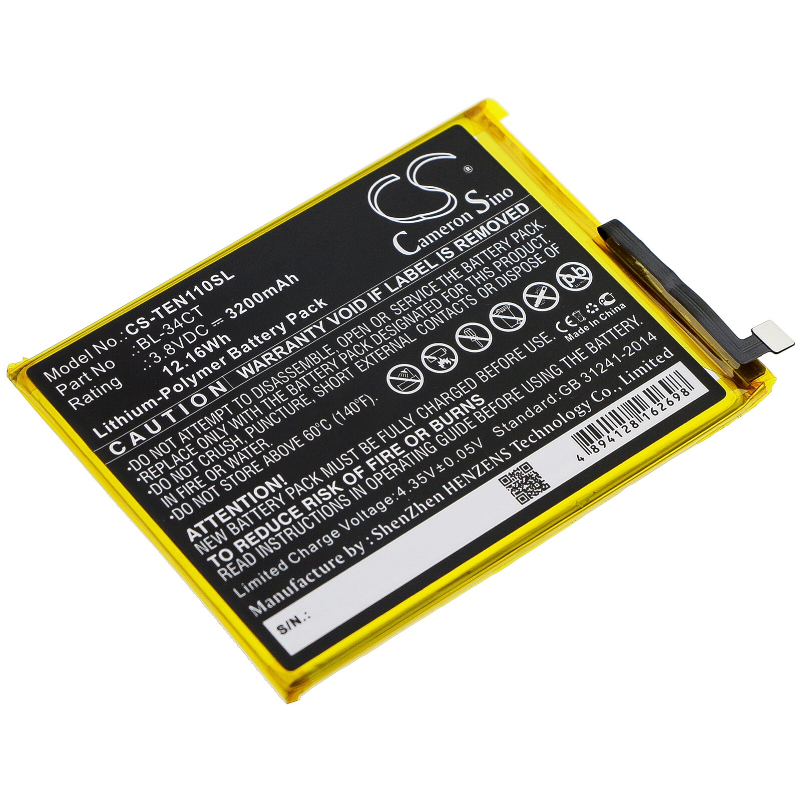 Batteri for smarttelefon, mobil for Tecno Camon 11S, Camon iSky3, Camon i4