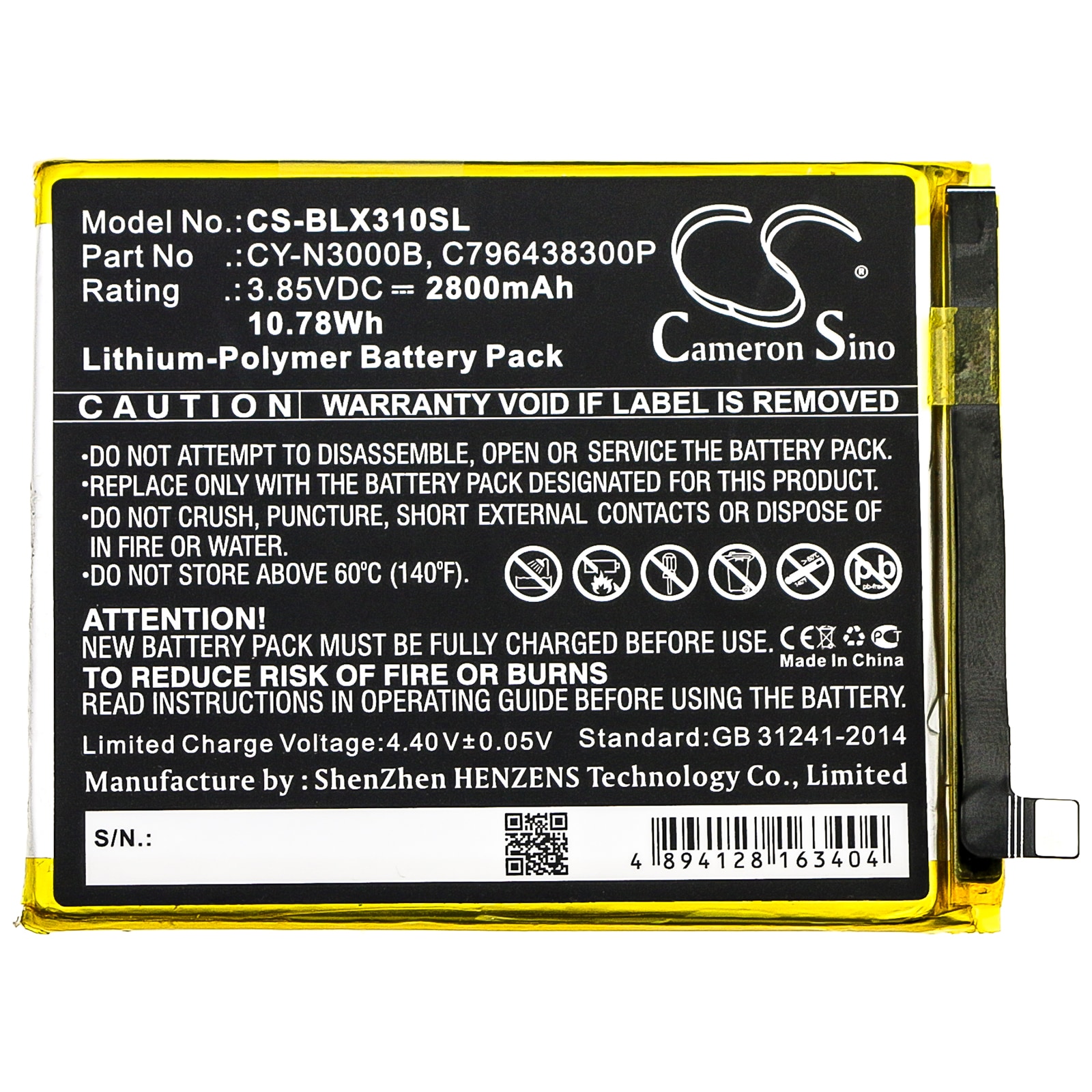 Batteri for SmartPhone, Mobil for BLU Vivo XI+, Vivo XI Plus, V0310WW