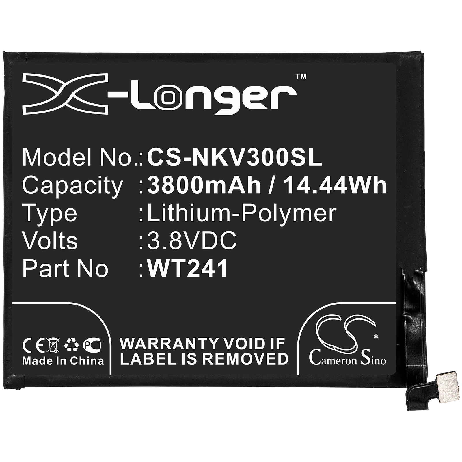 Batteri for SmartPhone, Mobil for Nokia 3 V, TA-1153
