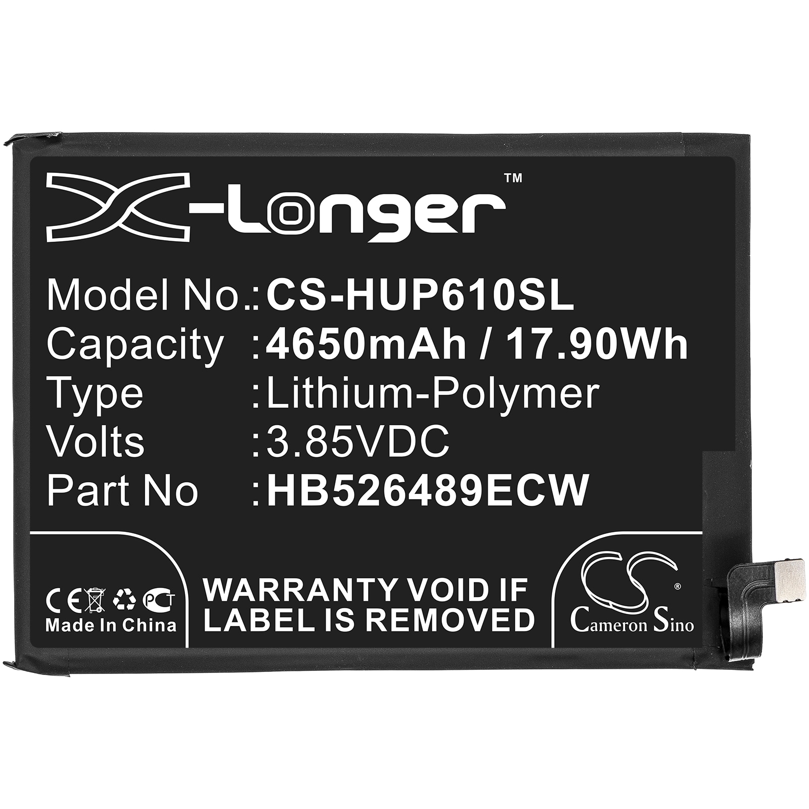 Batteri for SmartPhone, Mobil for Huawei Y6p, MED-LX9, MED-L29 og andre.