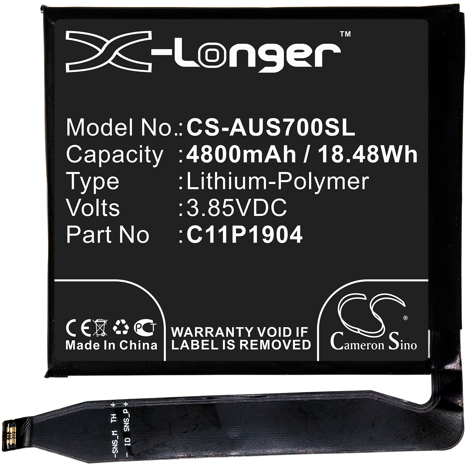 Batteri for SmartPhone, Mobil for Asus ZenFone 7, ZenFone 7 Pro, ZS670KS og andre.