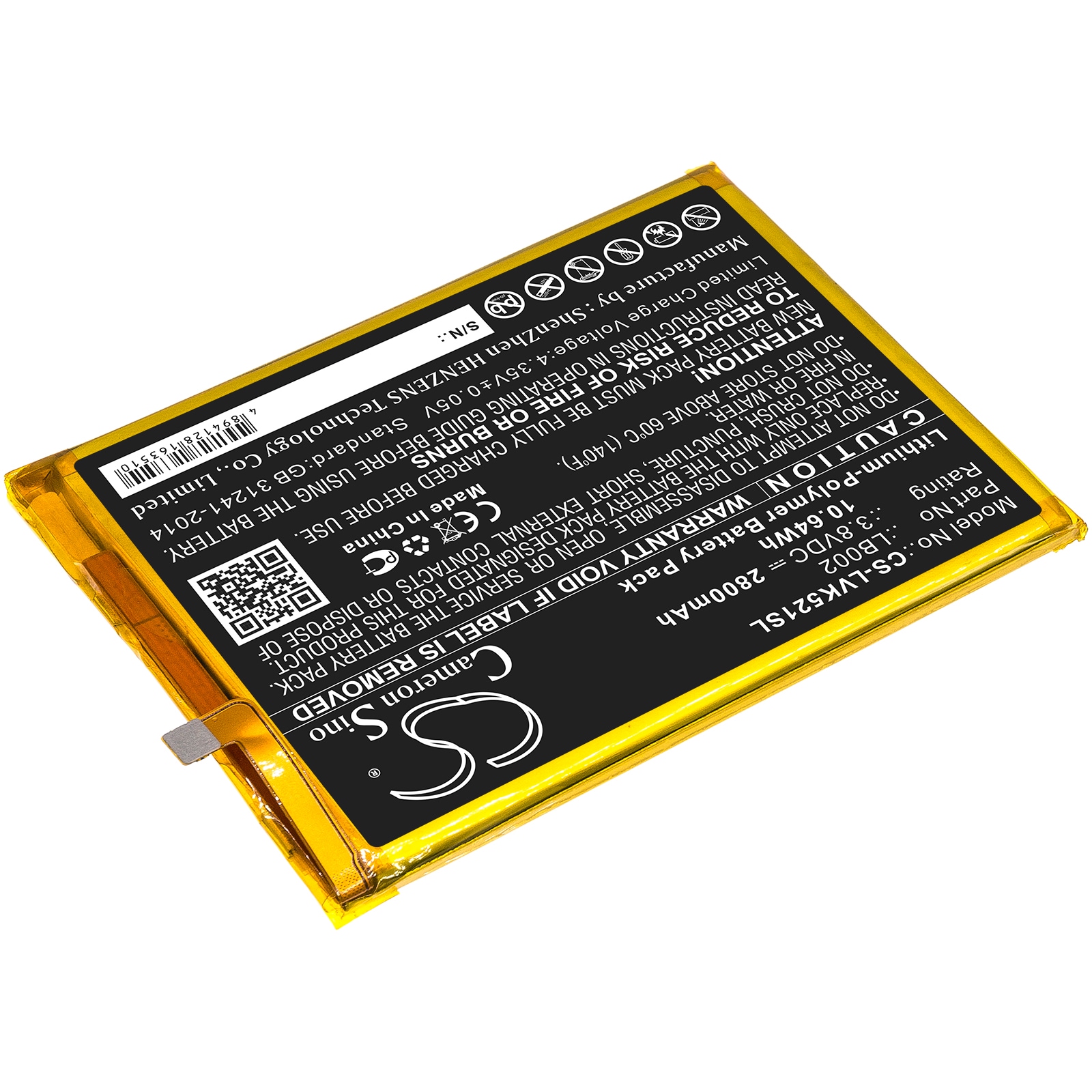 Batteri for SmartPhone, Mobil for Lenovo S5, K520, K520T Pro og andre.