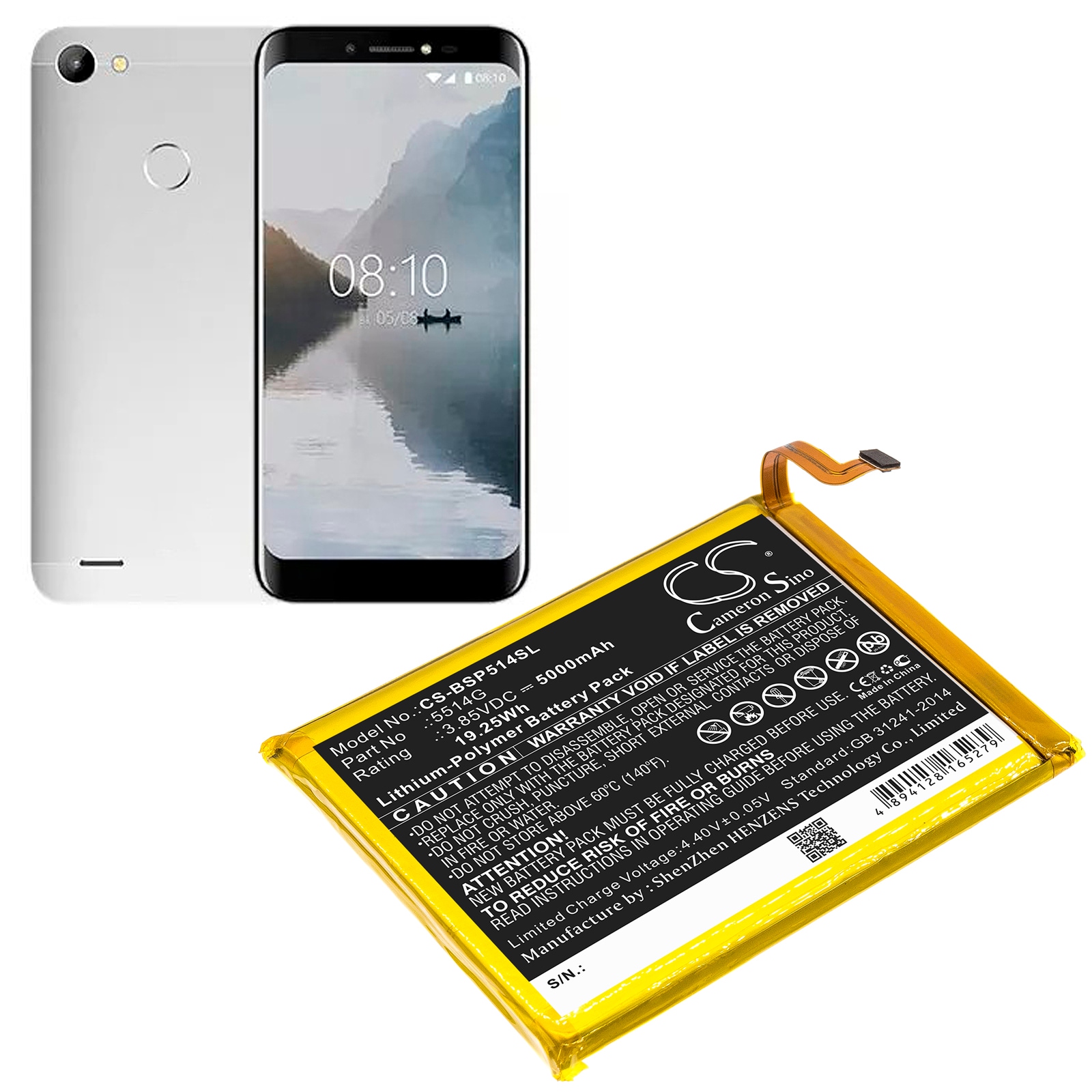 Batteri for SmartPhone, mobil for BQ Strike Power
