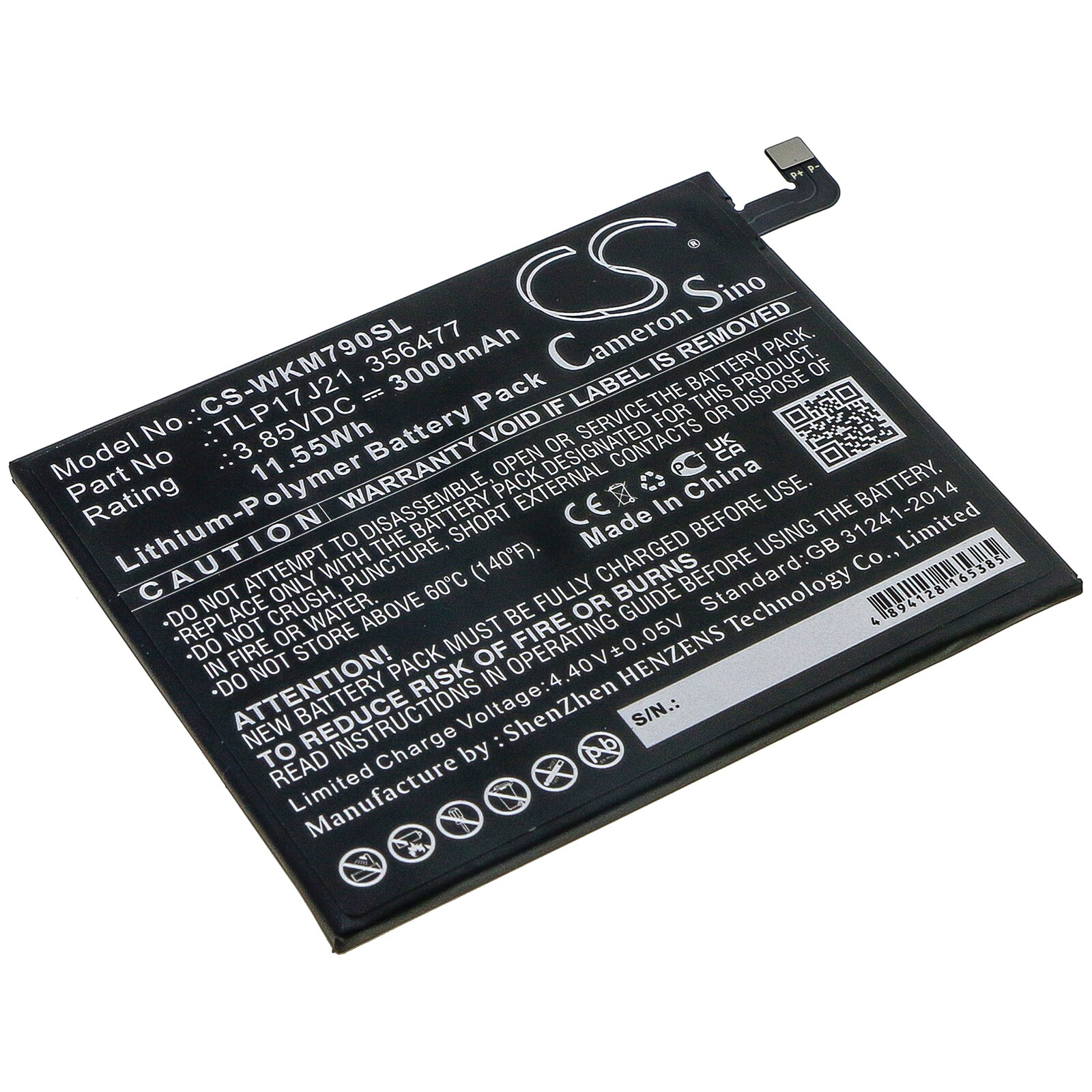 Batteri for smarttelefon, mobil for Wiko View XL, M1790