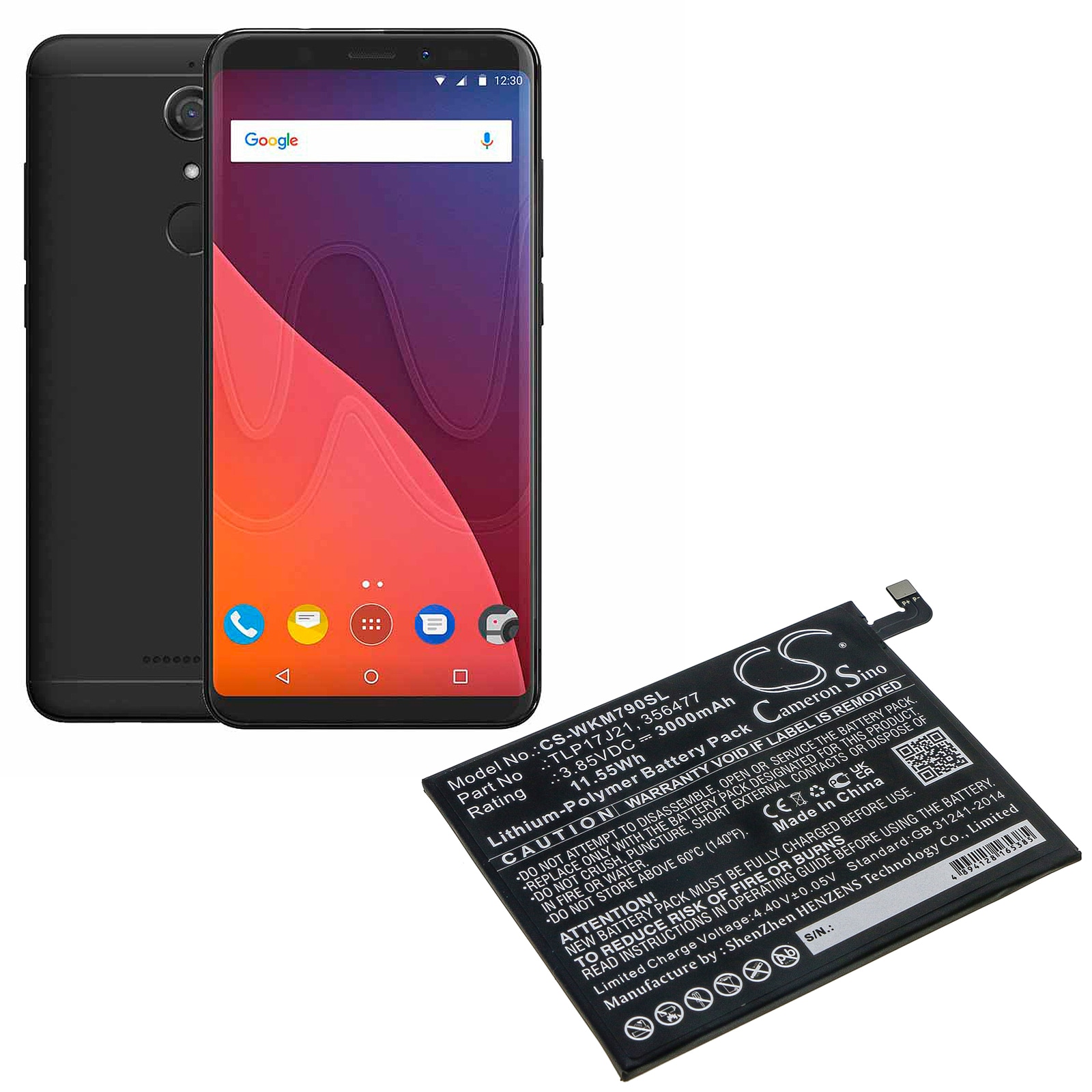 Batteri for smarttelefon, mobil for Wiko View XL, M1790