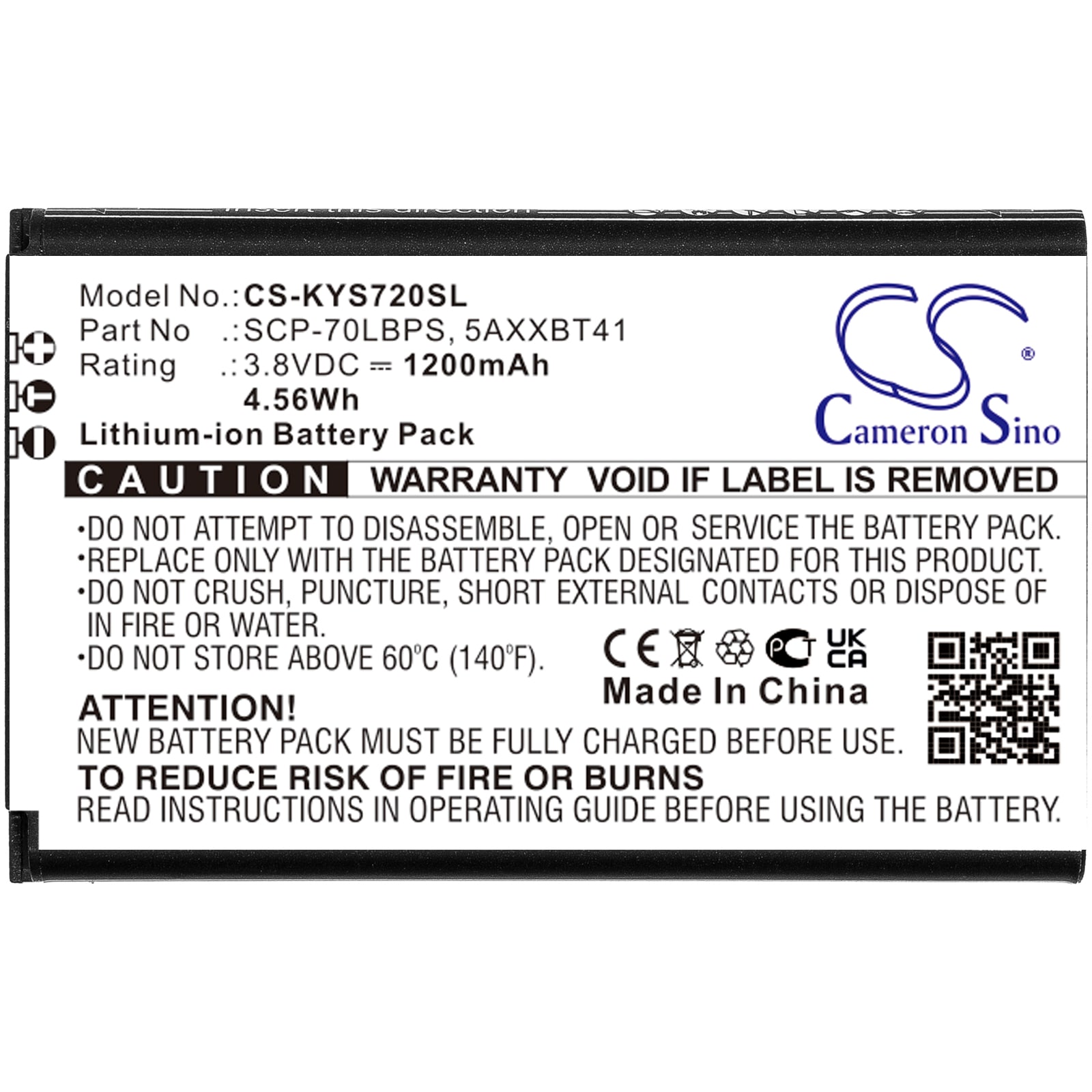 Batteri for smarttelefon, mobil for Kyocera Cadence LTE, S2720, S2720PP