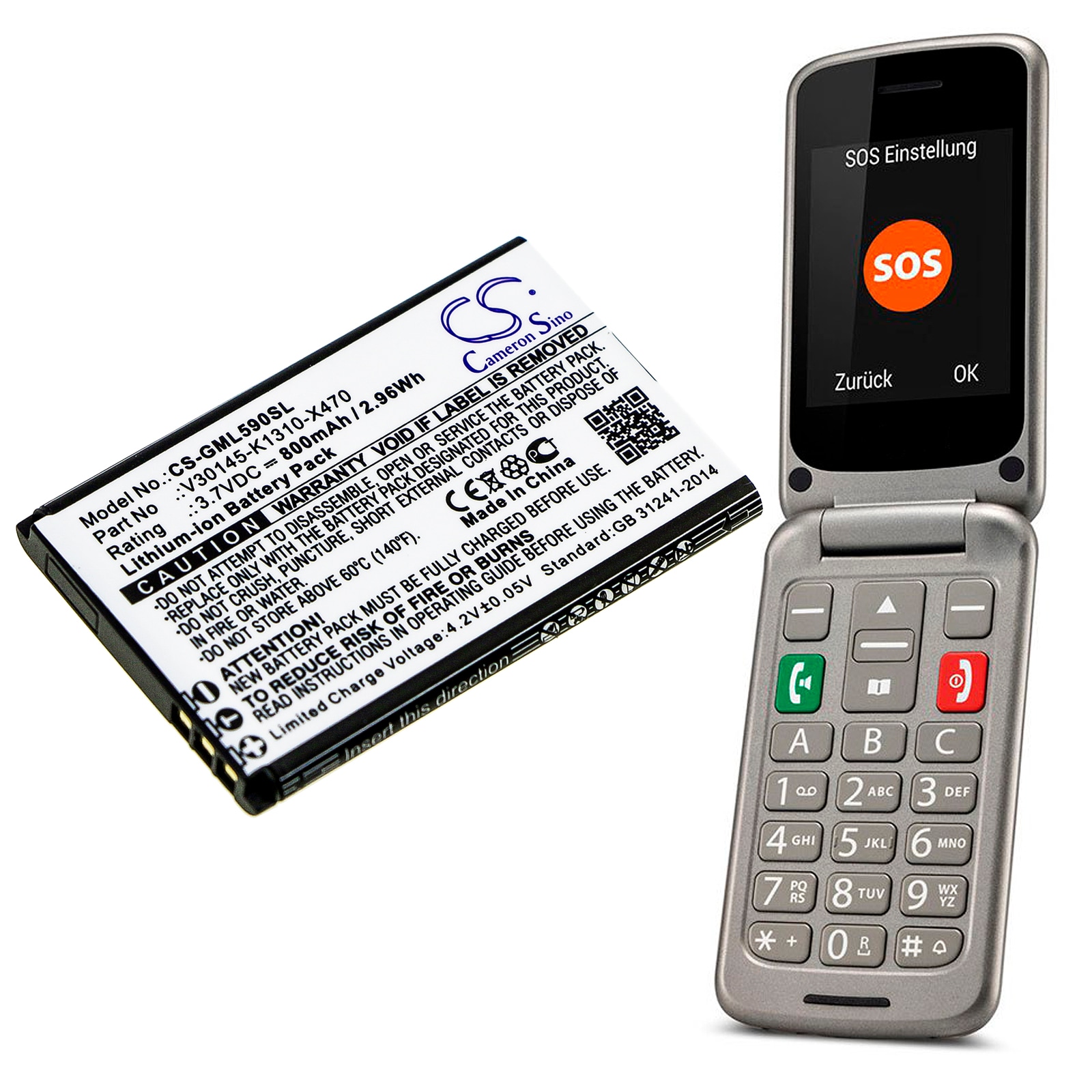Batteri for SmartPhone, Mobil for Saiet Ready Max, One Max, Single etc.