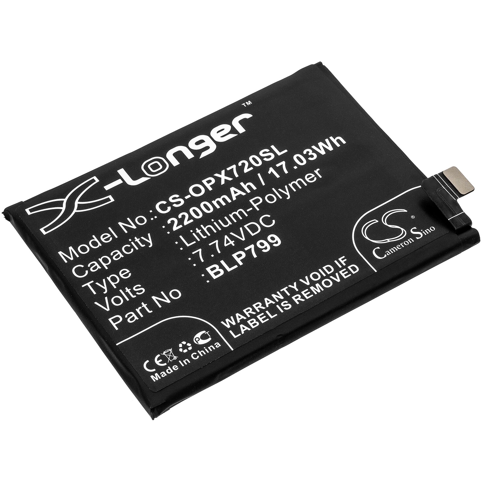 Batteri for SmartPhone, Mobil for OPPO Realme X7 Pro 5G, RMX2121, R2121 og andre.