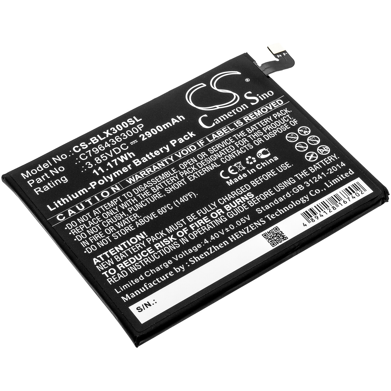 Batteri for SmartPhone, Mobil for BLU VIVO XL3 PLUS, V0210WW