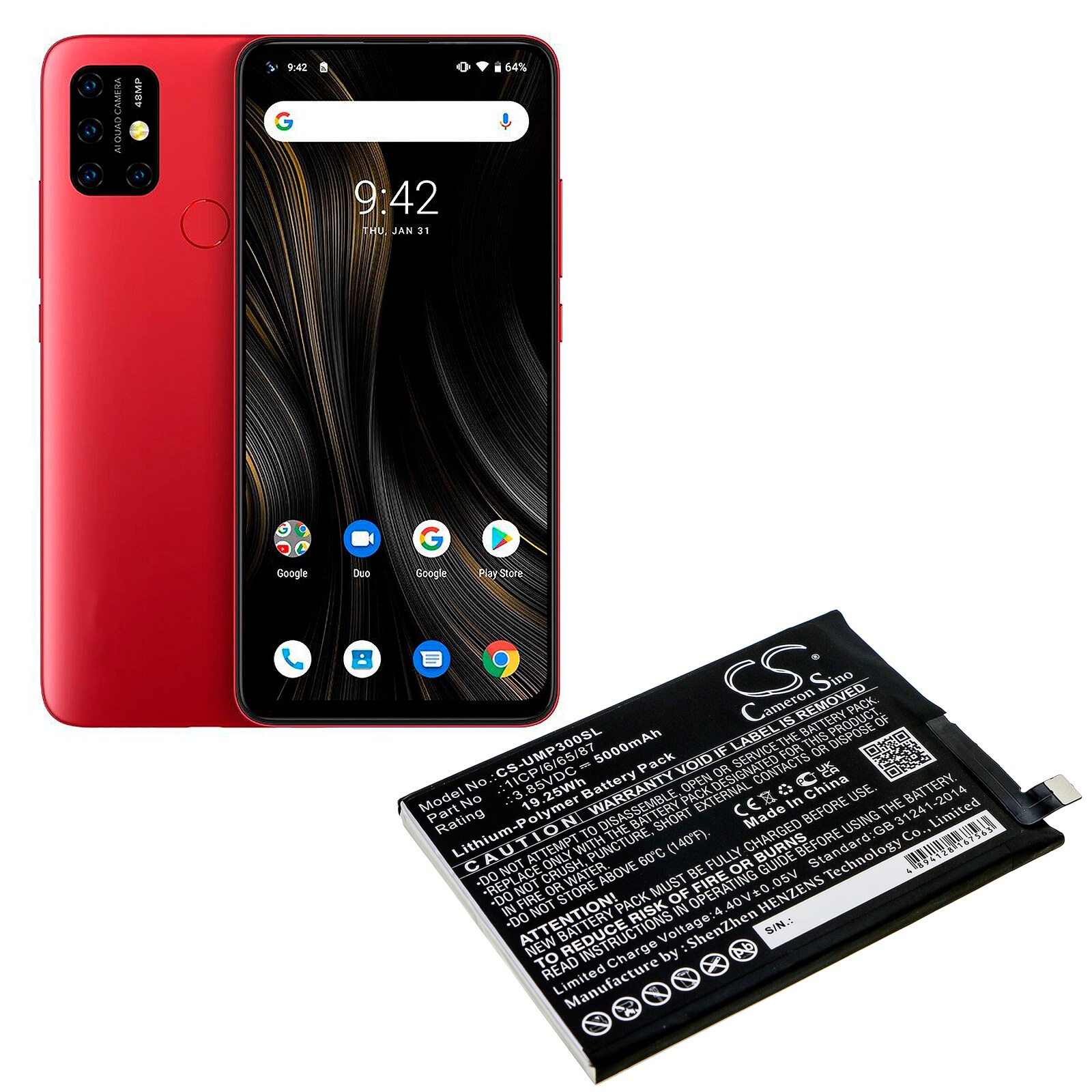 Batteri for SmartPhone, Mobil for UMI UMIDIGI Power 3