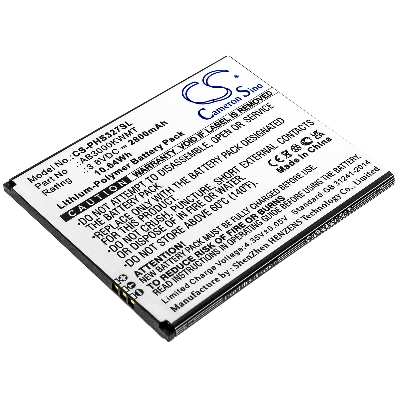 Batteri for SmartPhone, Mobil for Philips Xenium S327, CTS327