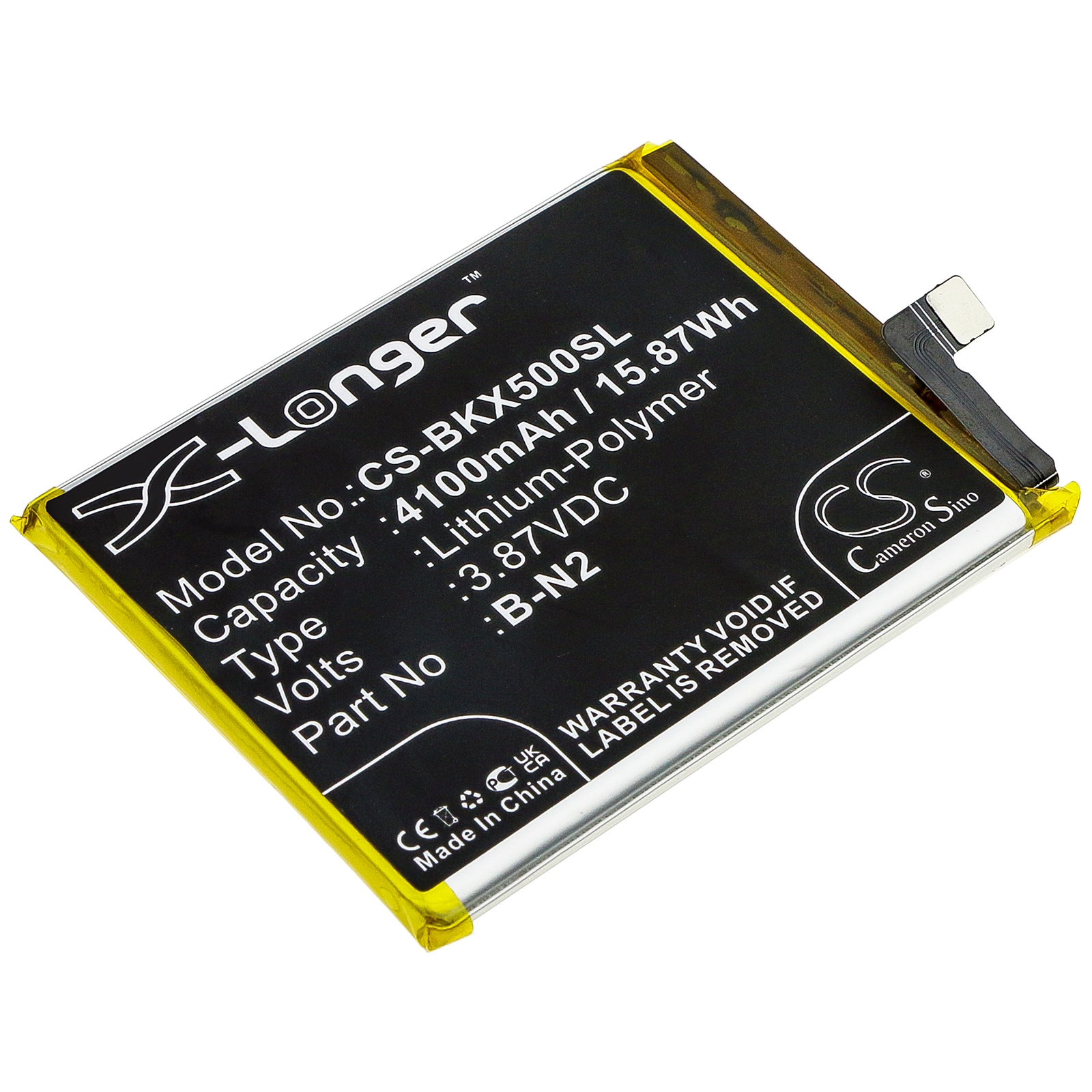 Batteri for smarttelefon, mobil for VIVO X50, X50 5G, V2001A osv.